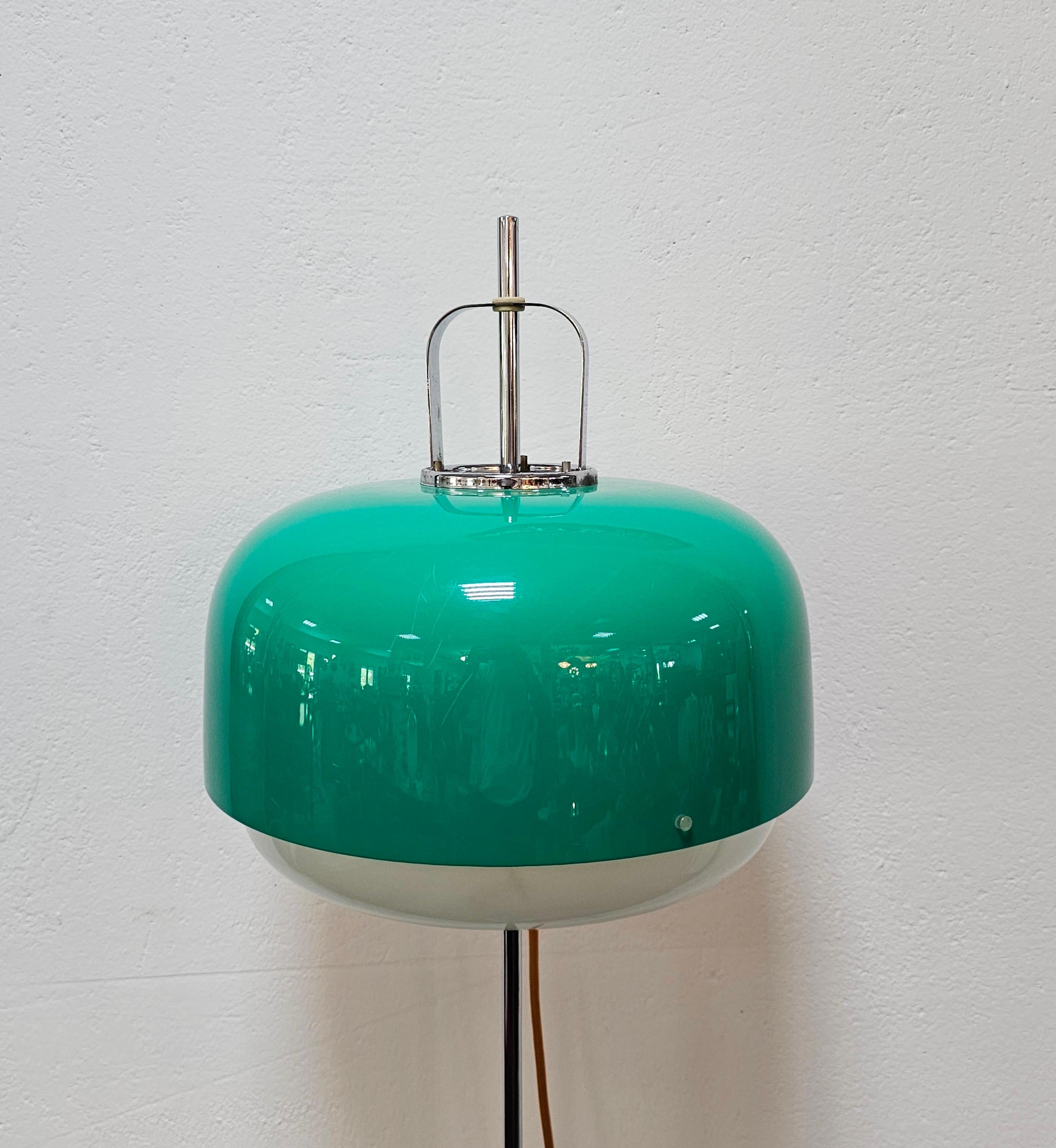 Extremely Rare Floor Lamp Medusa in Green by Luigi Massoni for Guzzini, 1970s For Sale 1