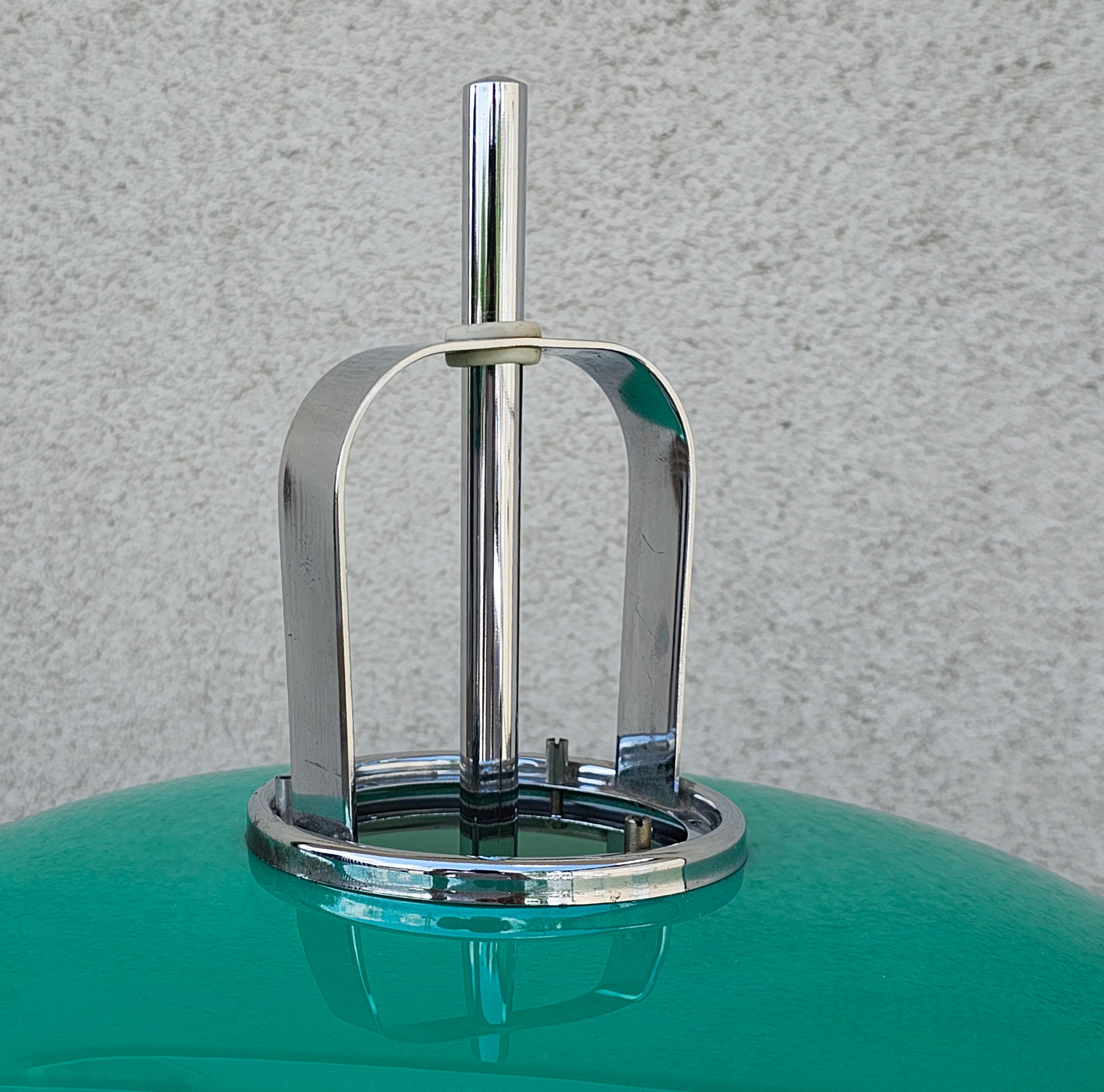 Acier inoxydable Lampadaire Medusa en vert extrêmement rare de Luigi Massoni pour Guzzini, 1970 en vente