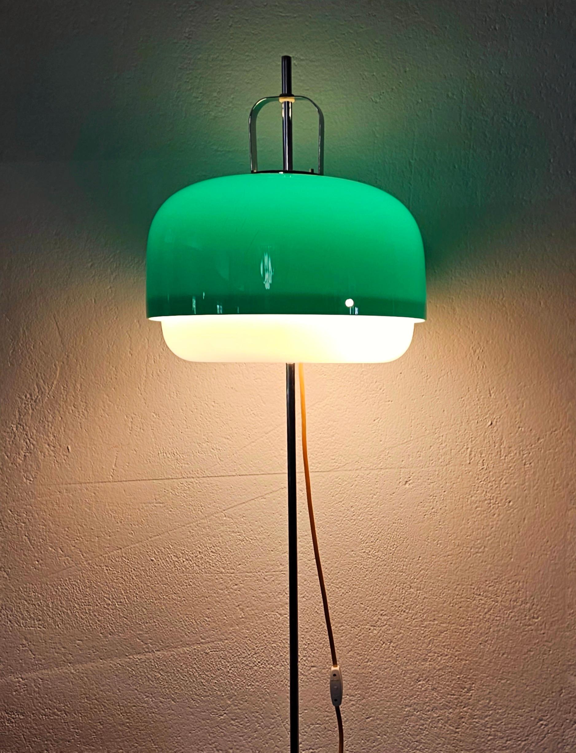 Late 20th Century Extremely Rare Floor Lamp Medusa in Green by Luigi Massoni for Guzzini, 1970s For Sale