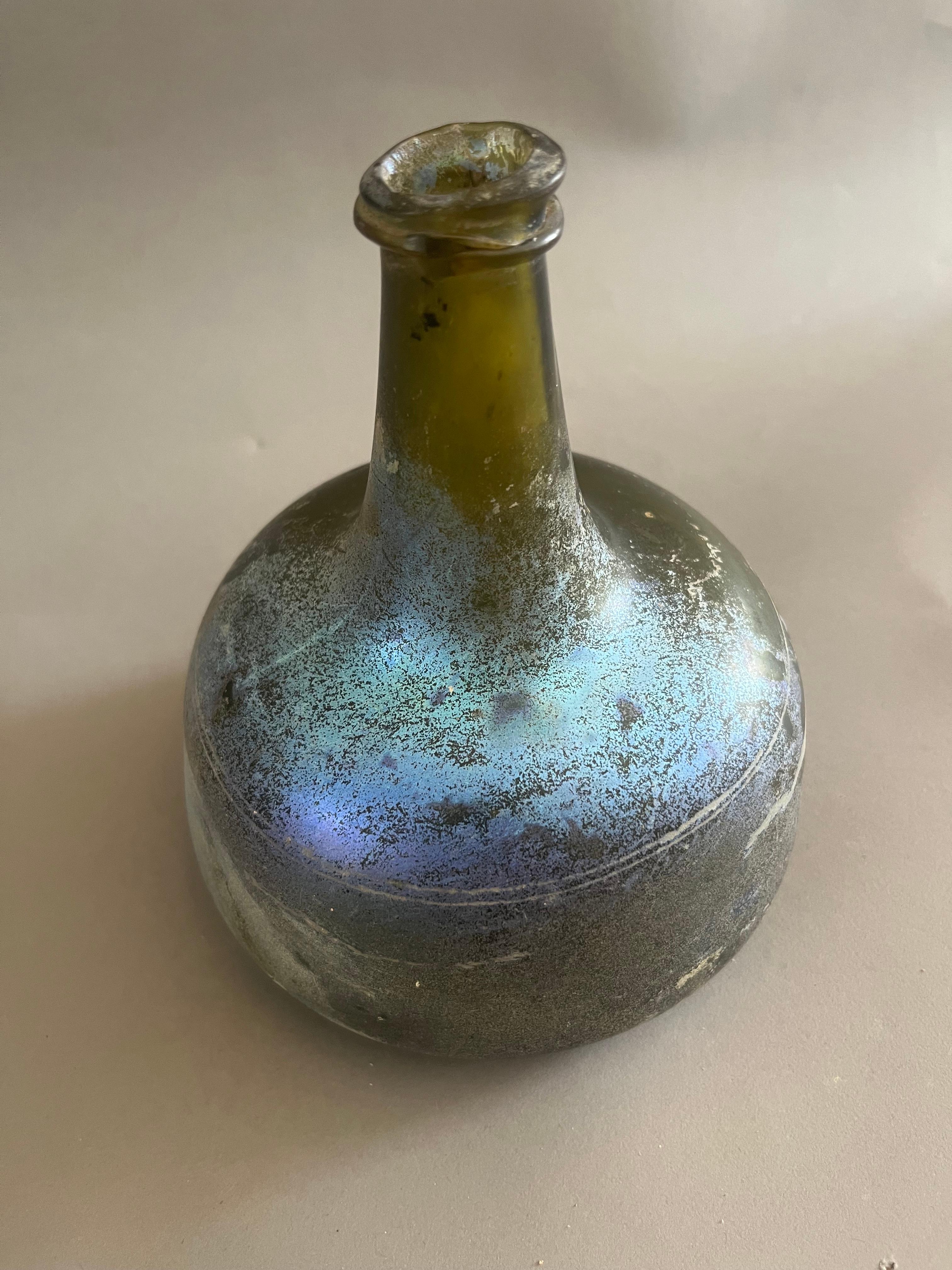 Baroque Extremely Rare French 17th Century Brandy Bottle For Sale