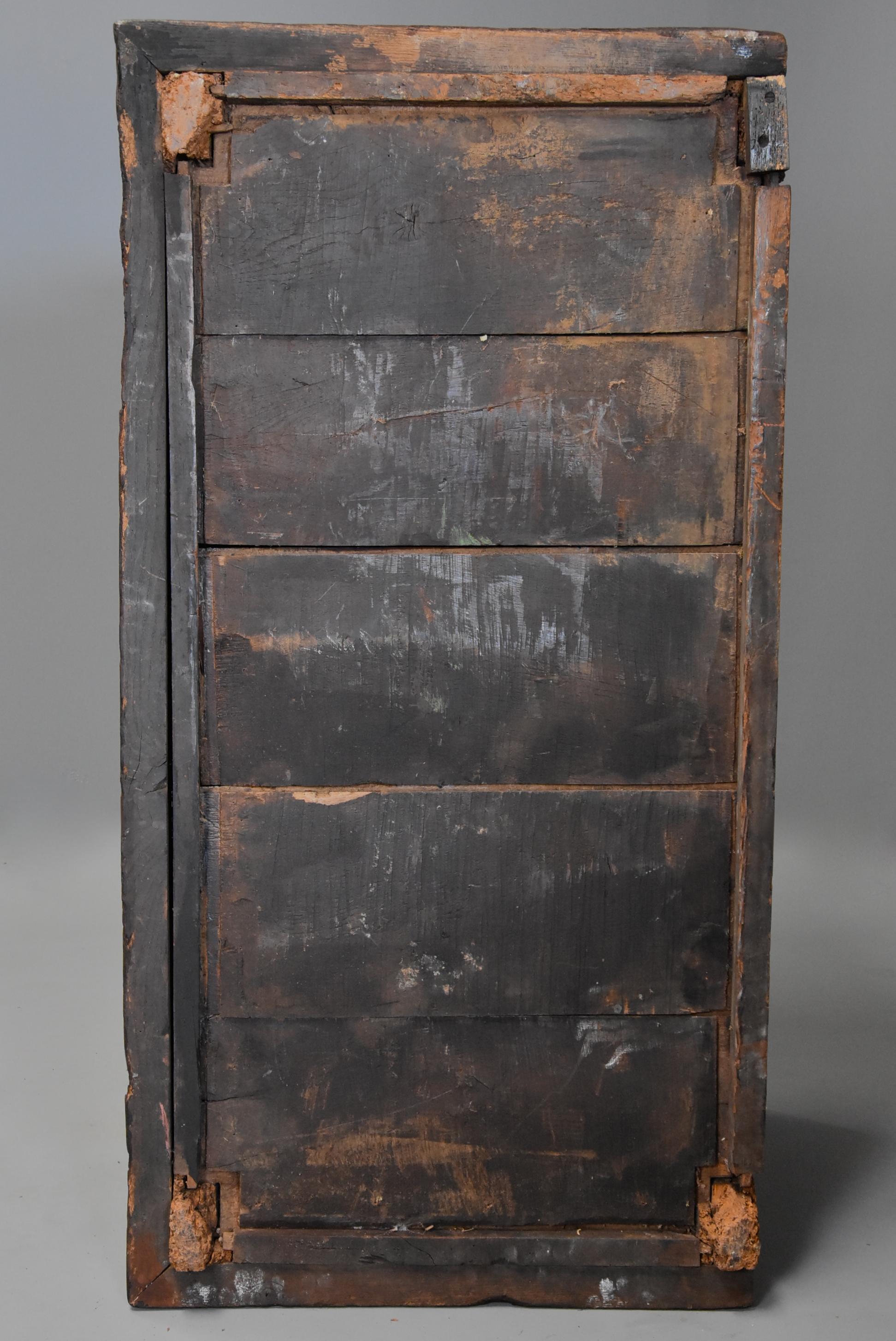 Extremely Rare French Early 16th Century Fruitwood Coffer of Superb Patina 11