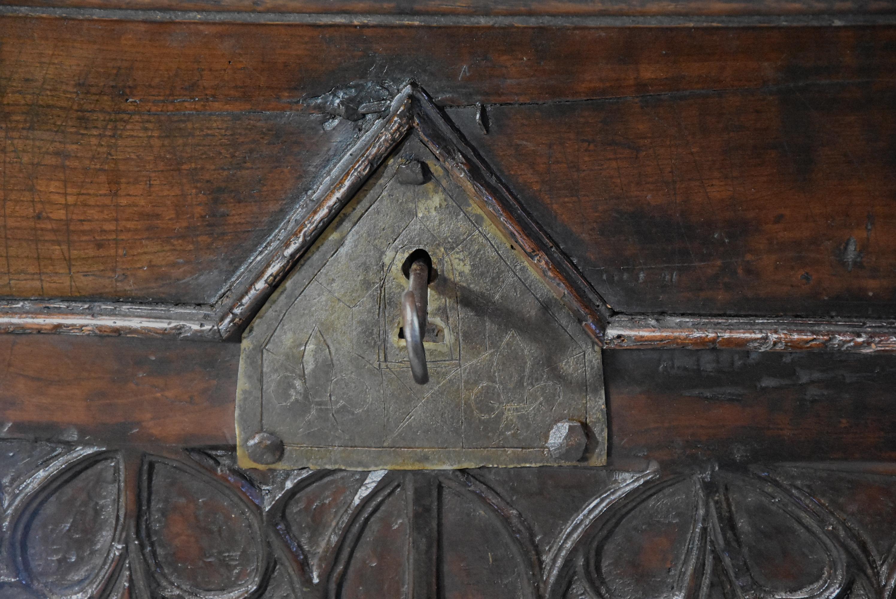 Extremely Rare French Early 16th Century Fruitwood Coffer of Superb Patina 3