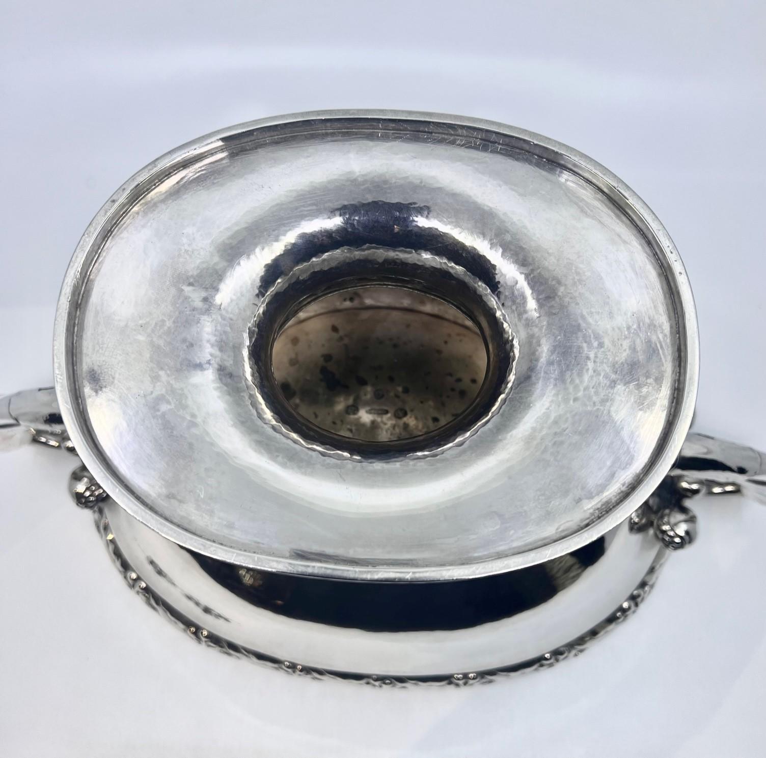 Extremely Rare Georg Jensen Silver Jardinière In Excellent Condition For Sale In Hellerup, DK