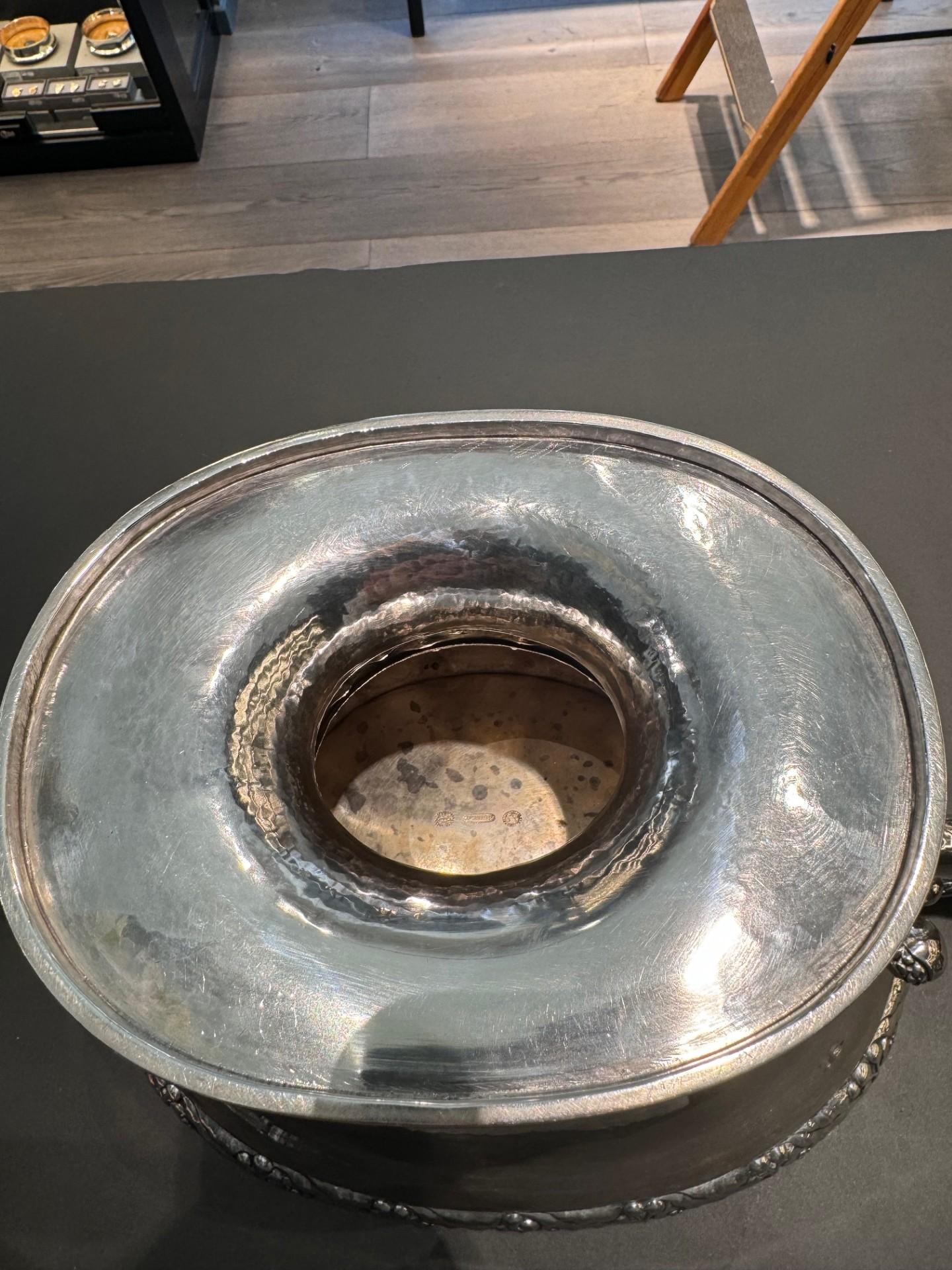 Extremely Rare Georg Jensen Silver Jardinière 165 In Excellent Condition For Sale In Hellerup, DK