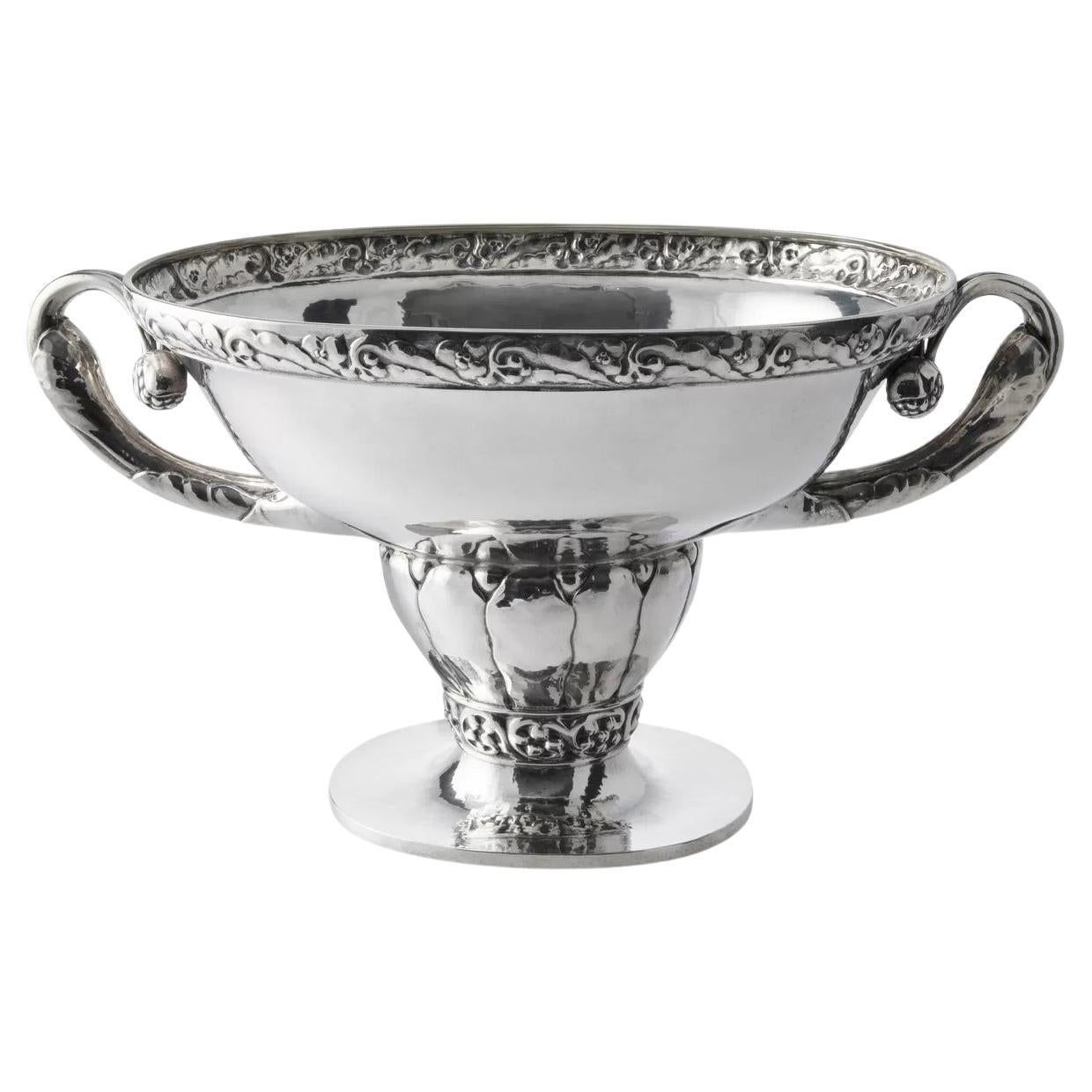 Extremely Rare Georg Jensen Silver Jardinière 165 For Sale