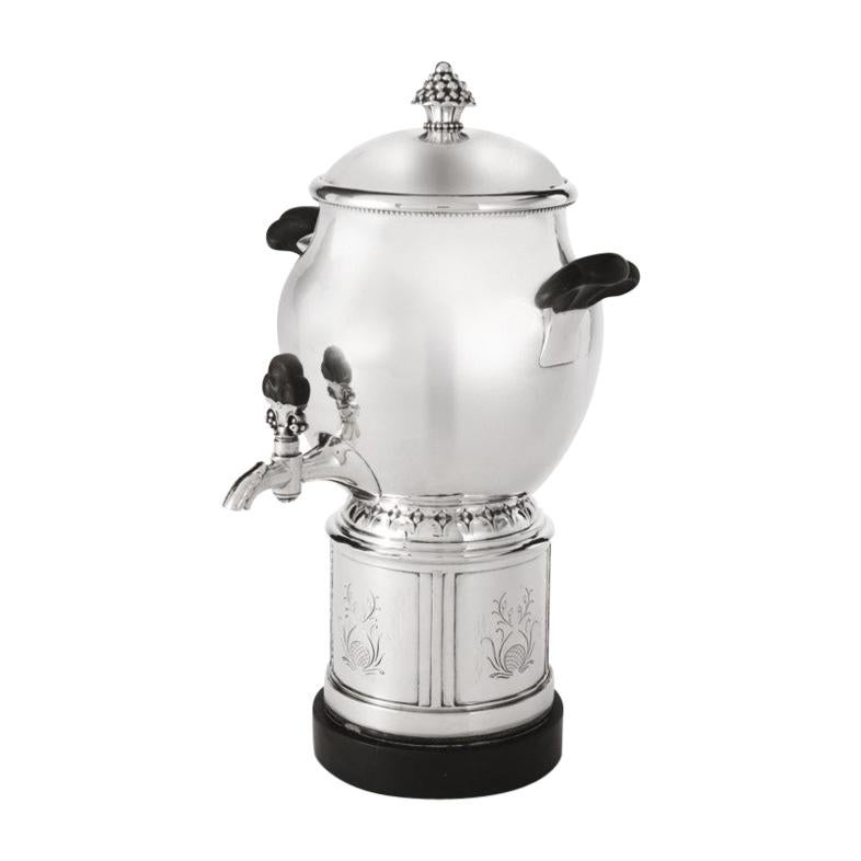 Extremely Rare Georg Jensen Sterling Silver Samovar 32 For Sale