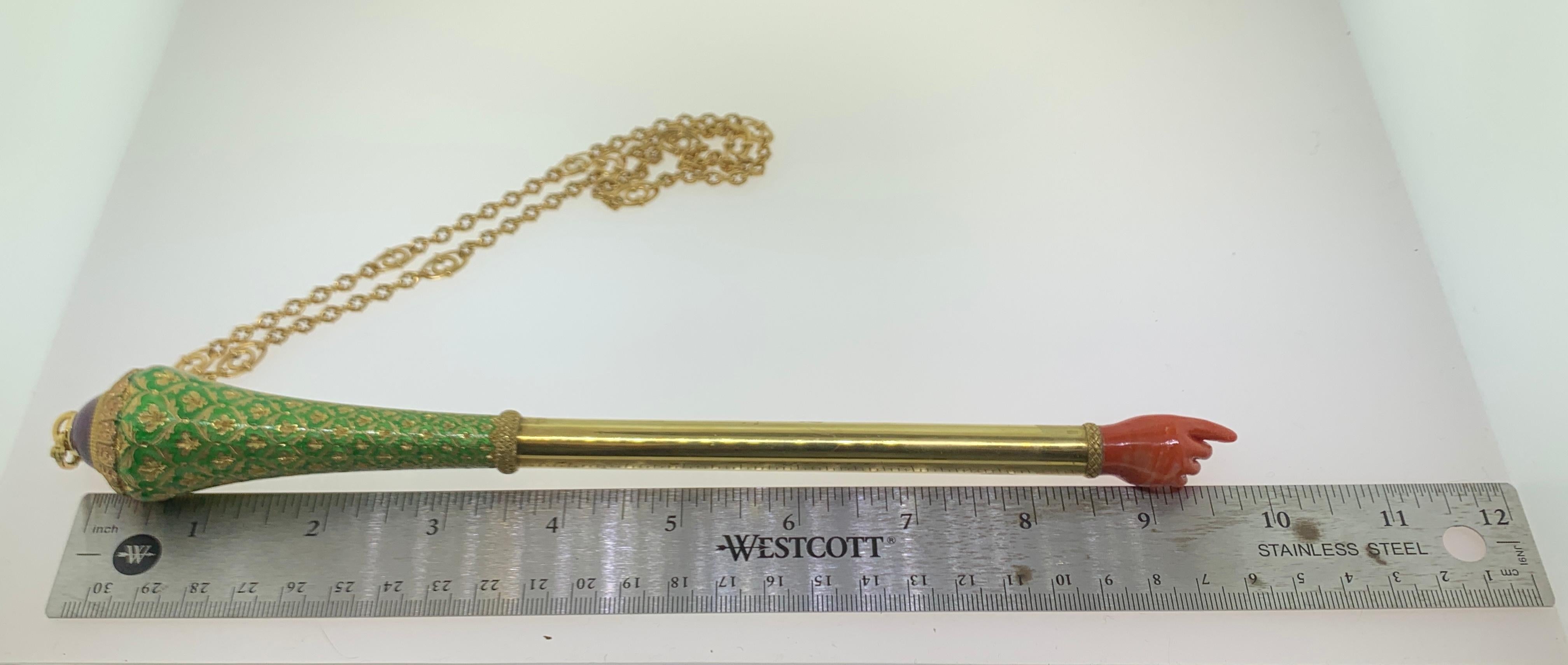 Extremely Rare Gold and Enamel Torah Pointer 1