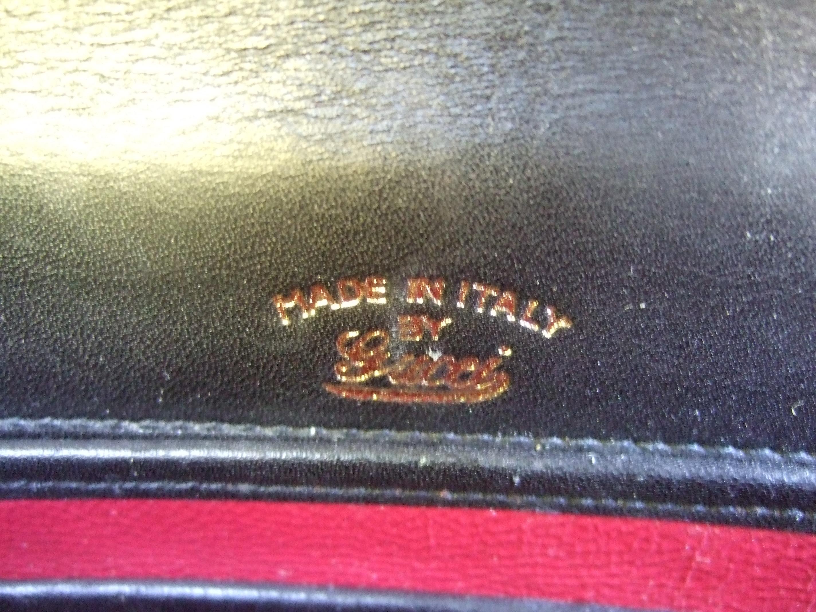 Extremely Rare Gucci Black Leather Bamboo Handle Handbag c 1970s For Sale 8