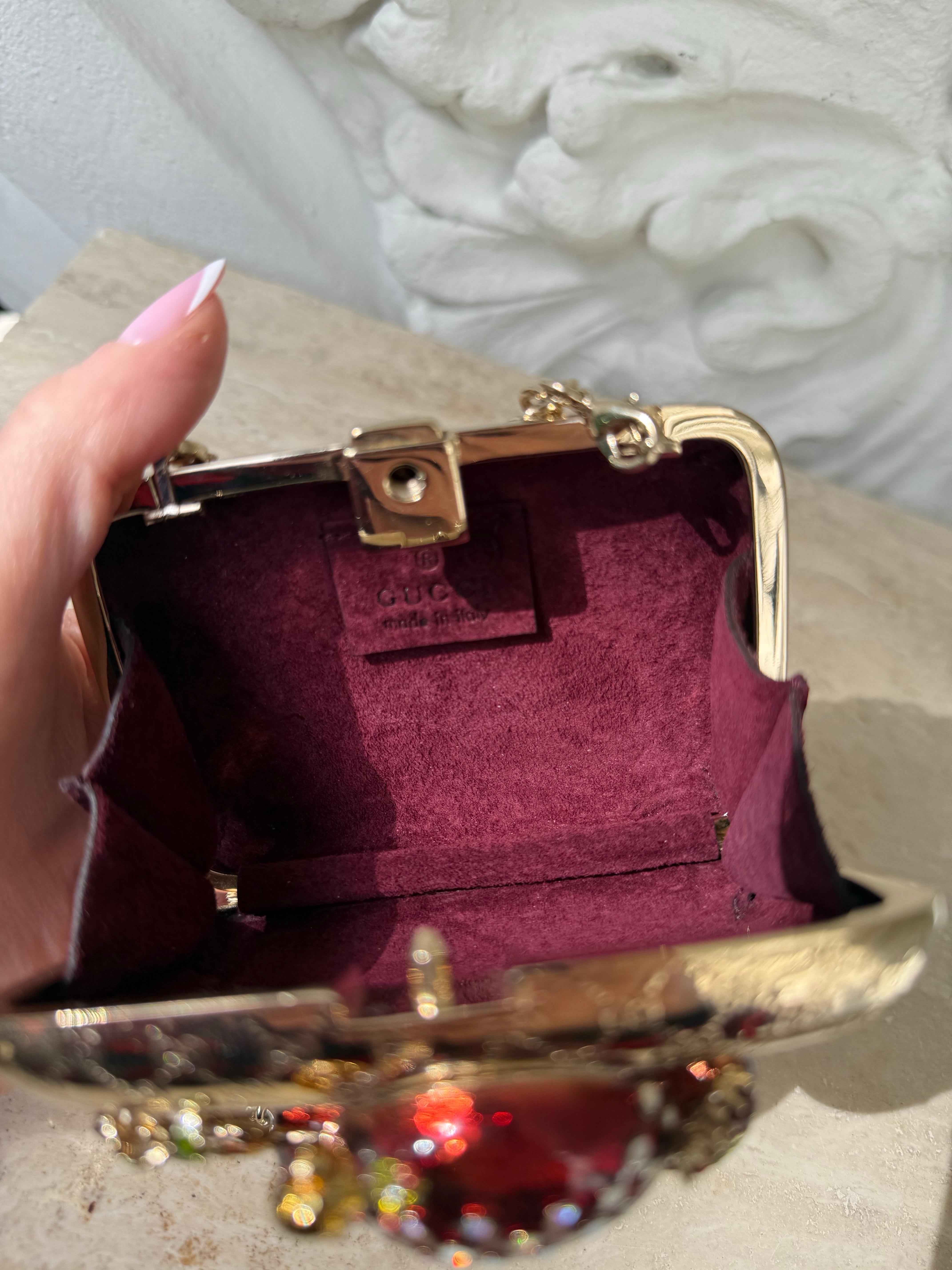 Rarissime sac à main à bijoux Gucci by Tom Ford mushrooms work of art en vente 5