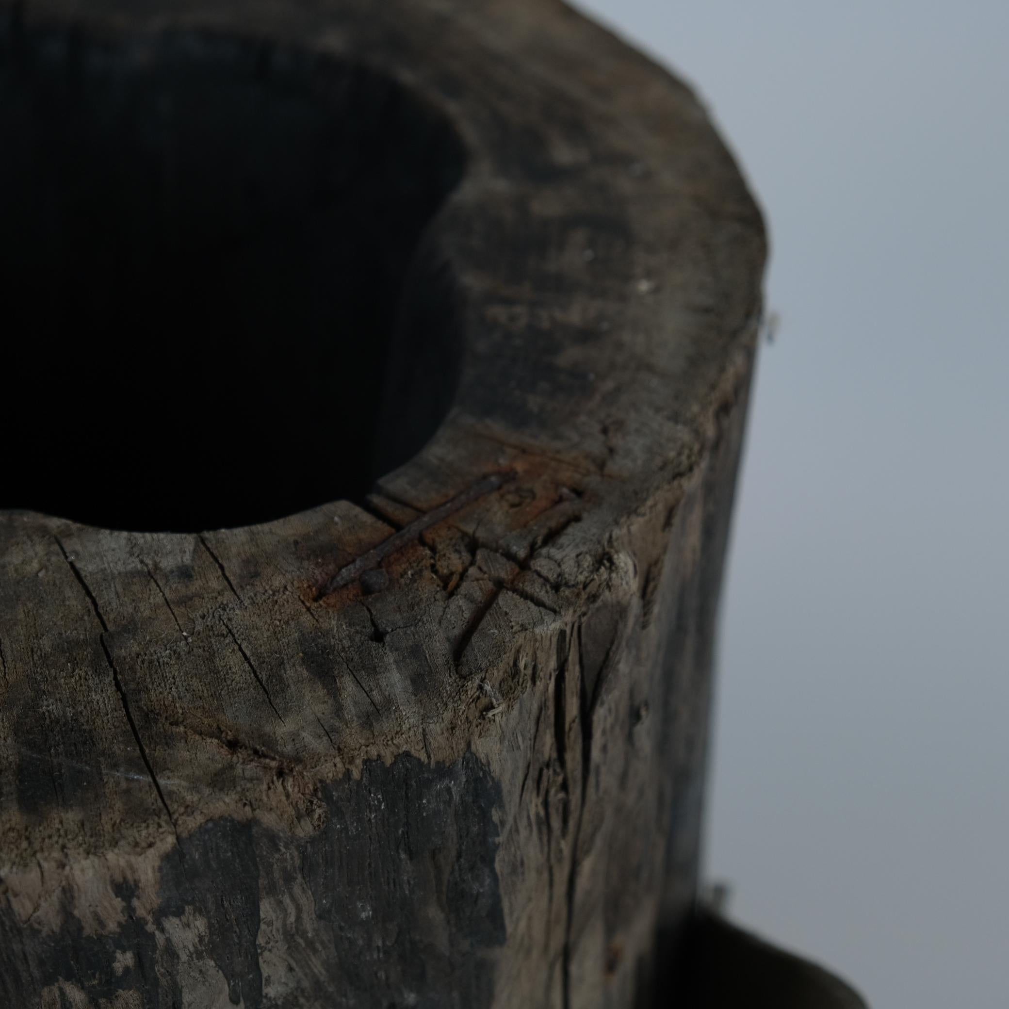 Intagliato a mano Estremamente raro stampo in legno intagliato a mano per il vaso di Alvar Aalto modello 3032, anni '40 in vendita