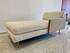 Harvey Probber, äußerst seltene Chaiselongue mit Rohr-Armlehne, Harvey Probber