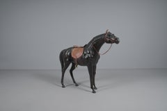 Extremely Rare, Huge Lifelike Horse Made of Leather, 1960s