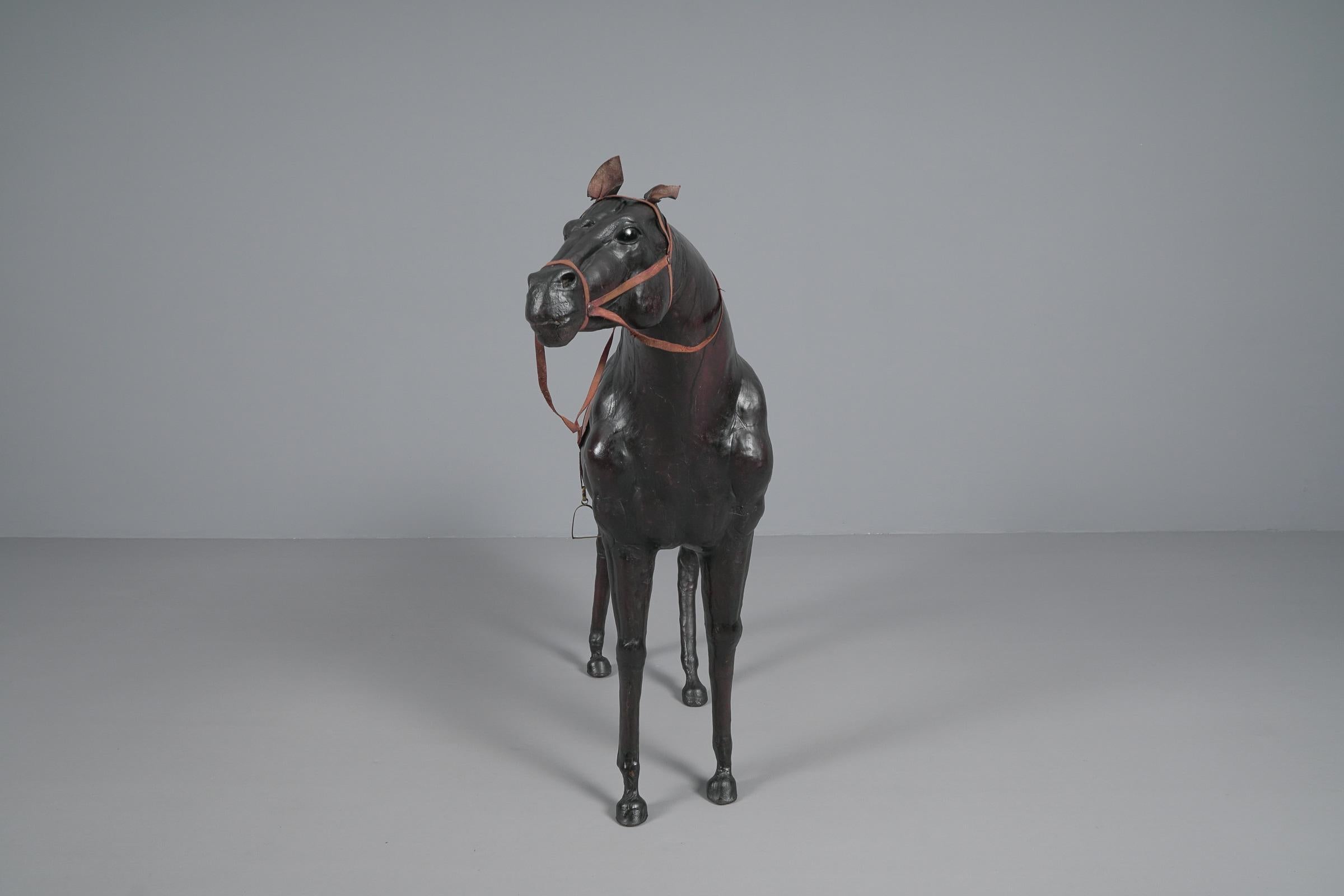 vintage leather horse