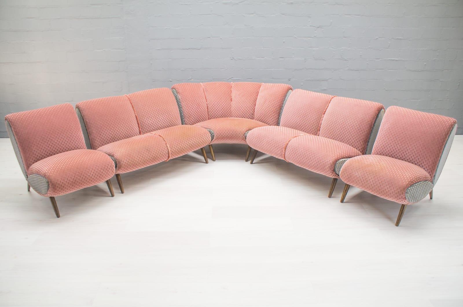 Central American Extremely rare huge sofa set by Norman Bel Geddes from the 1950s, USA