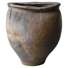 Extremely Rare Japanese Antique Pottery 1600s-1700s/Tsubo Flower Vase Wabisabi