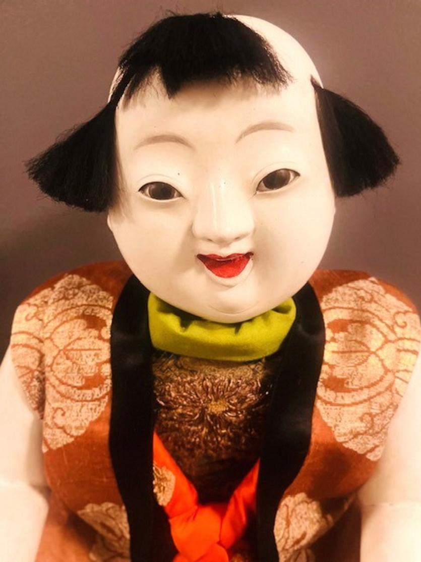 Extrêmement rare Ningyo japonais Karakuri tenant un masque de renard, Période Edo, Ca. 1840

DIMENSIONS
20