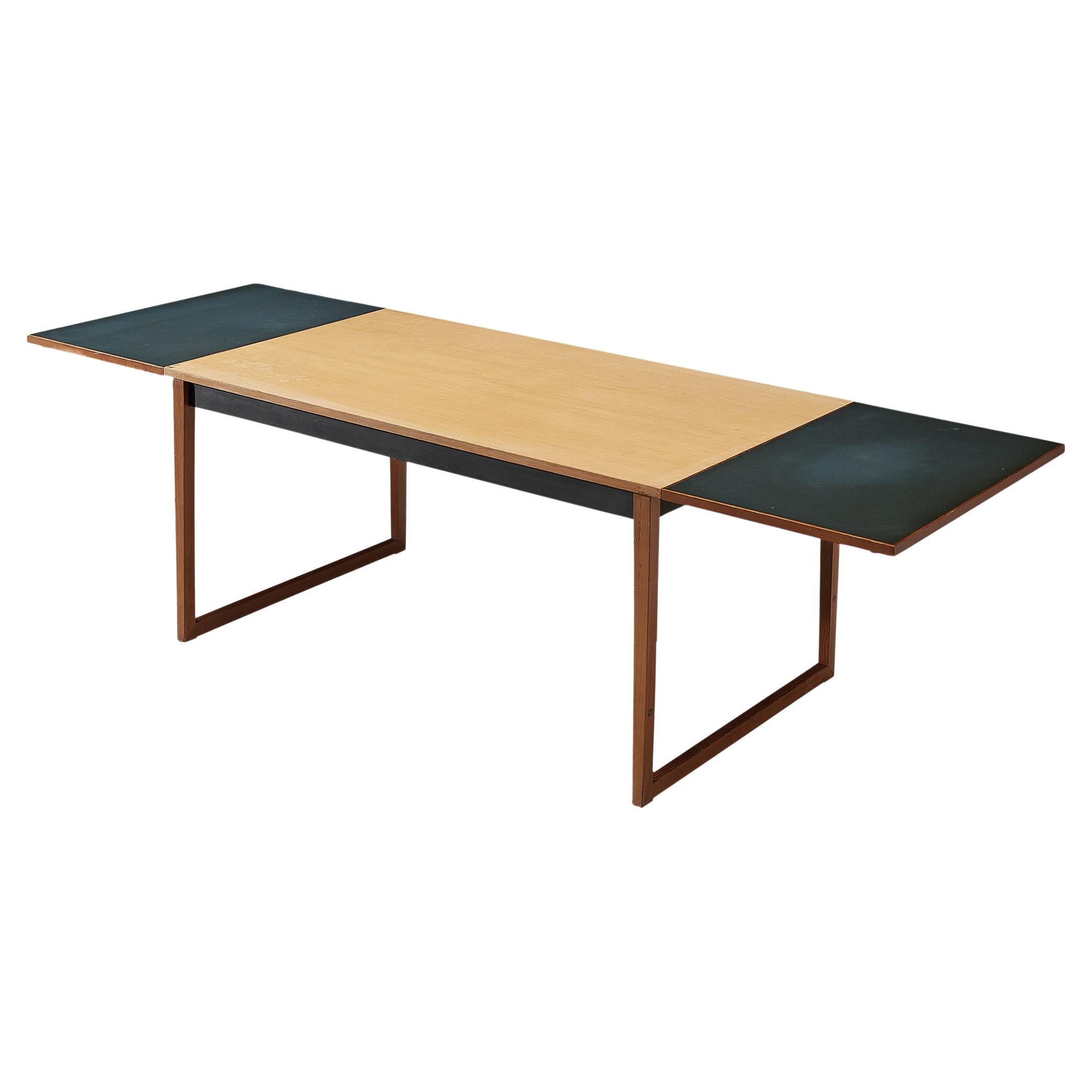 Extremely Rare Knud Vodder for Niels Vodder Dining Table in Oregon Pine