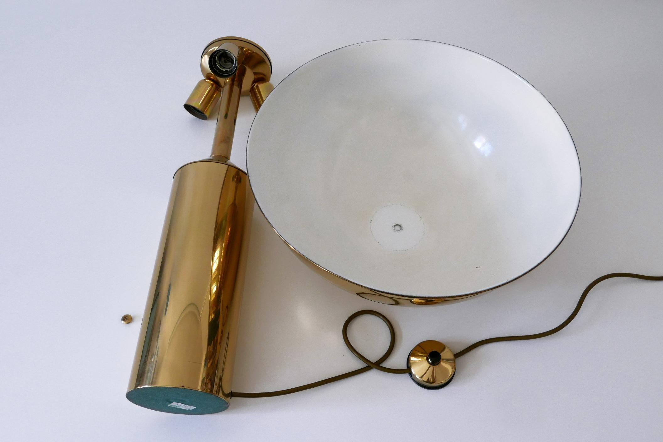 Extrem seltene & große Mid-Century Modern Tischlampe aus Messing von WKR Deutschland 1960s im Angebot 11