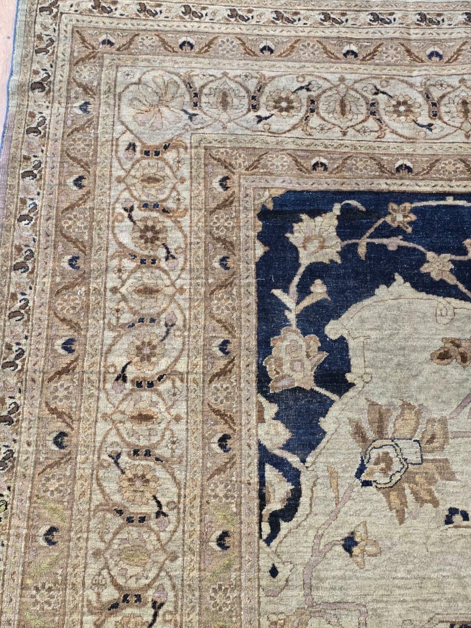 Extrem seltener antiker Tabriz Haji Jalili Teppich aus dem späten 19. Jahrhundert - 95