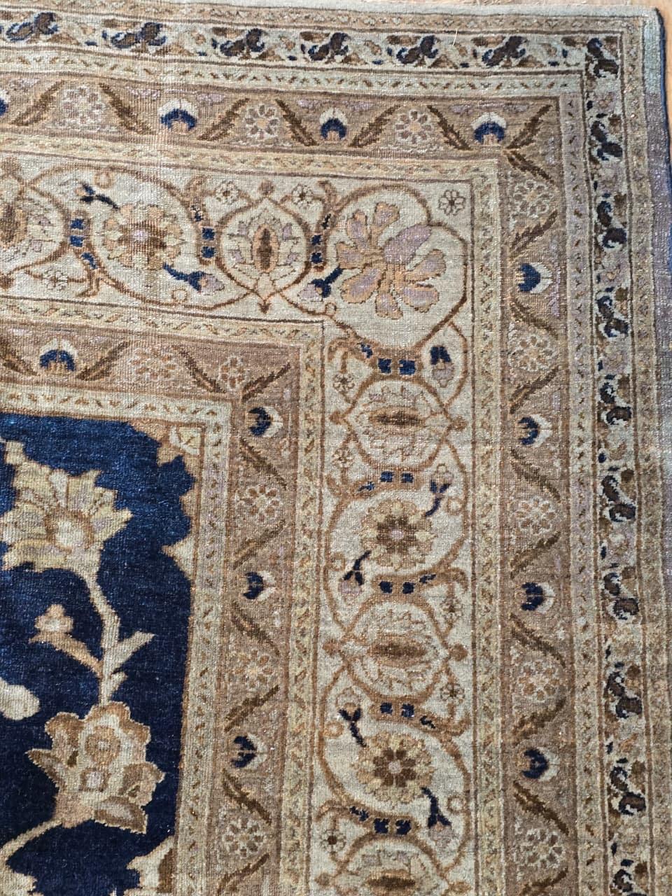 Extrem seltener antiker Tabriz Haji Jalili Teppich aus dem späten 19. Jahrhundert - 95