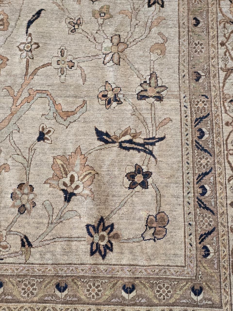 Extrem seltener antiker Tabriz Haji Jalili Teppich aus dem späten 19. Jahrhundert - 95