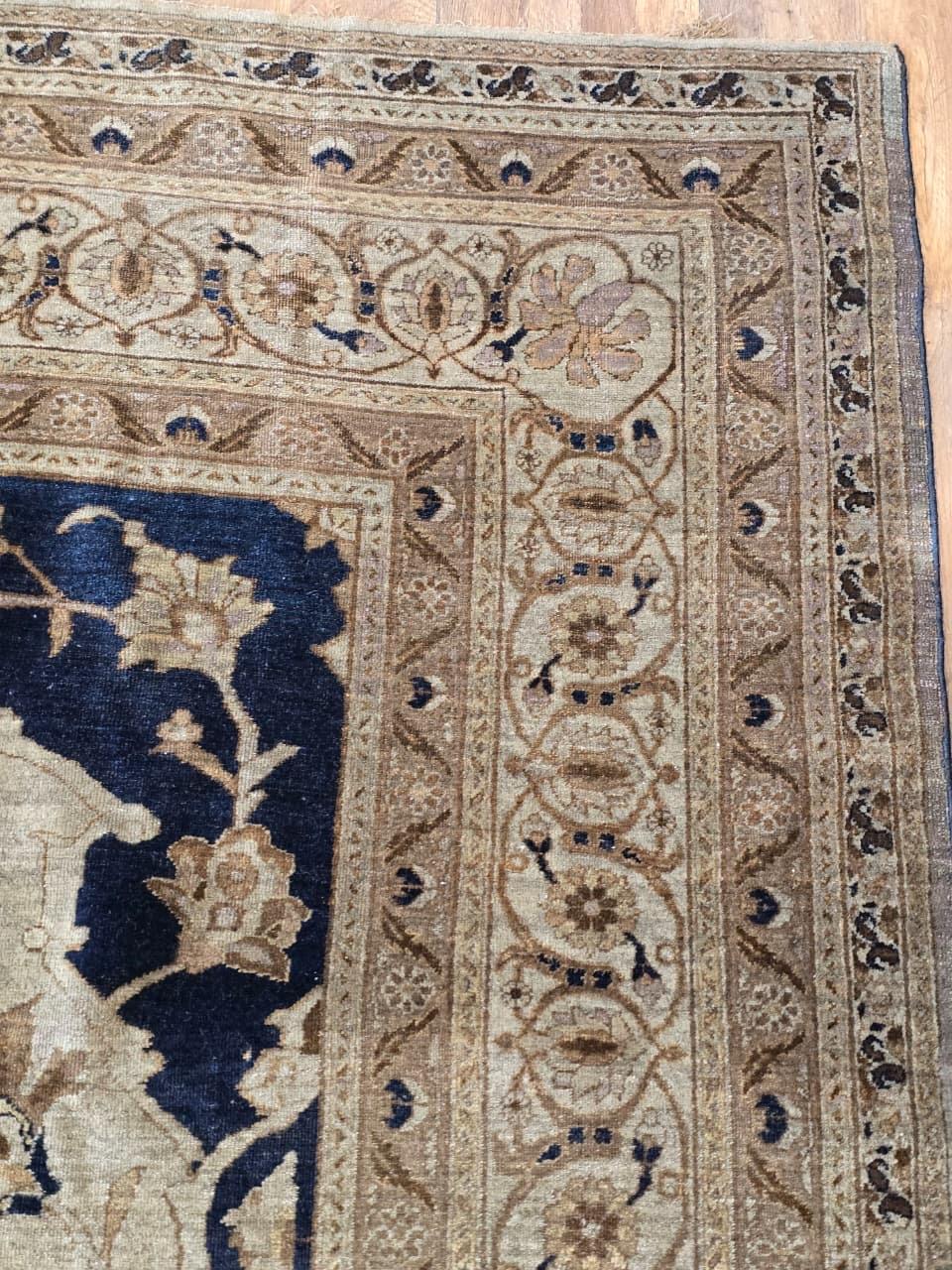 Extrem seltener antiker Tabriz Haji Jalili Teppich aus dem späten 19. Jahrhundert - 95