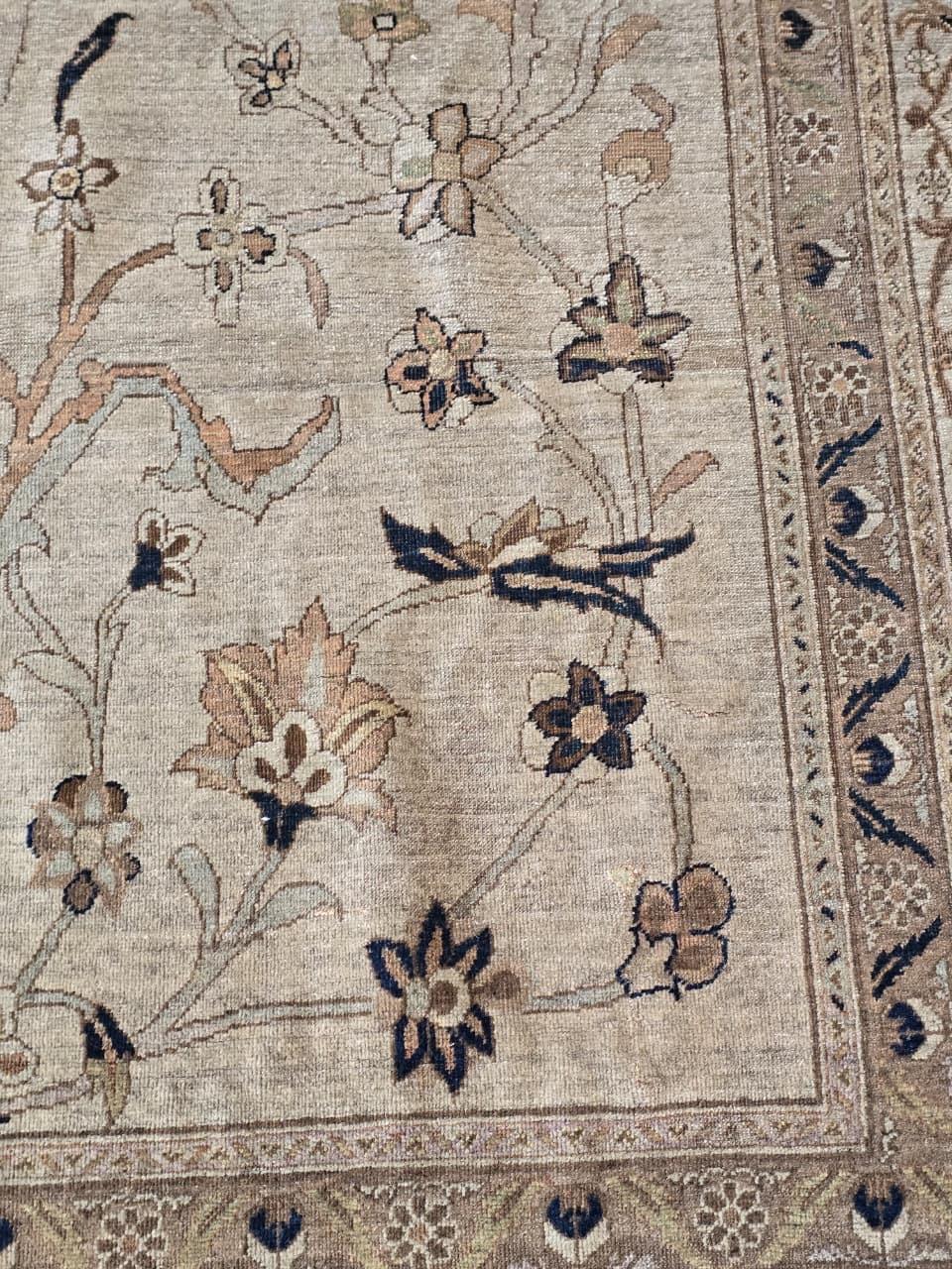 Extrem seltener antiker Tabriz Haji Jalili Teppich aus dem späten 19. Jahrhundert - 95