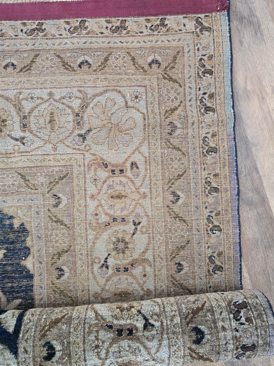 Extrem seltener antiker Tabriz Haji Jalili Teppich aus dem späten 19. Jahrhundert - 95