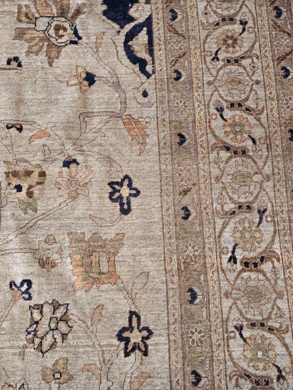 Extrem seltener antiker Tabriz Haji Jalili Teppich aus dem späten 19. Jahrhundert - 95