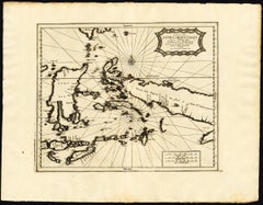 Extremely Rare Map of the East-Indies towards the South-East 'Indonesia', 1725