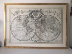 Extremely Rare Mappemonde a l'usage World Map Delisle, Guillaume Buache, 1730