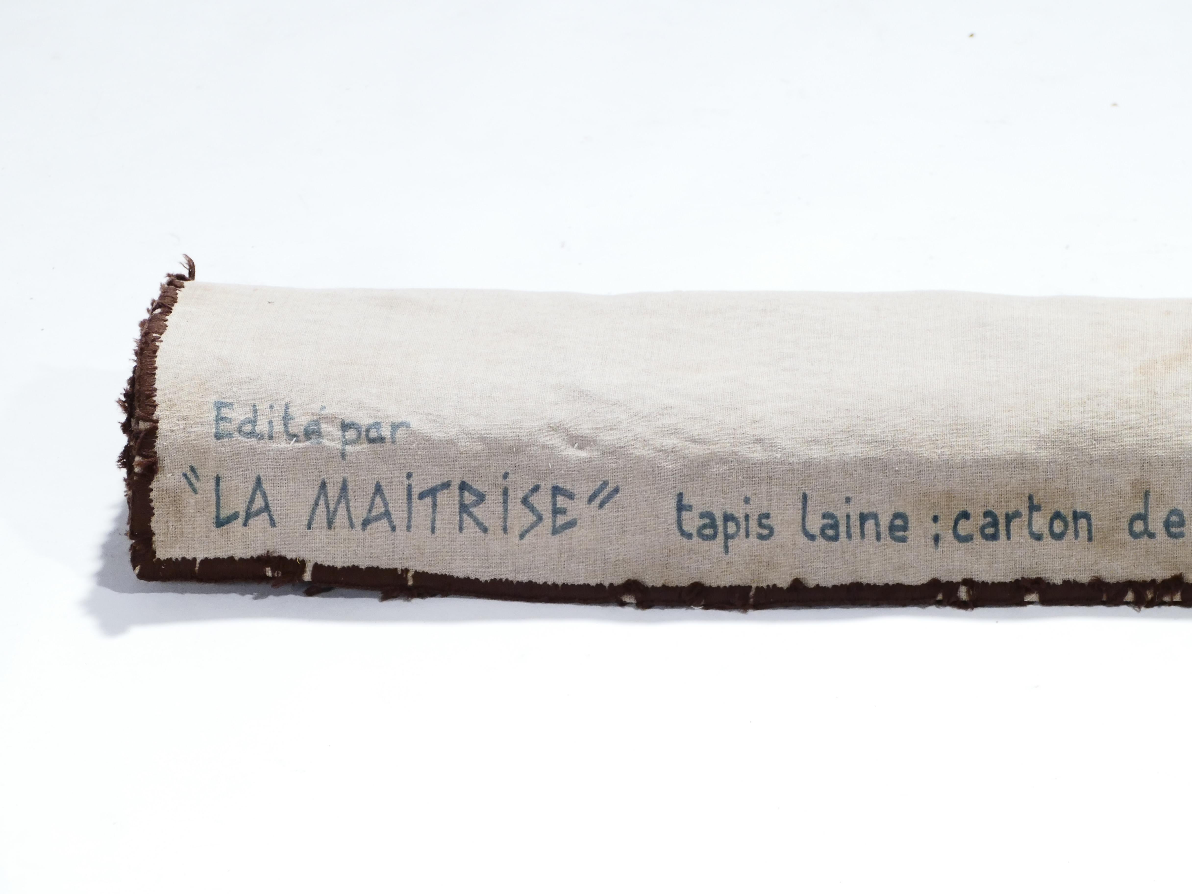 Äußerst seltener Maurice Dufrene für La Maitrise, Art déco-Teppich, 1922 (Wolle) im Angebot