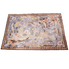 Extremely Rare Maurice Dufrene for La Maitrise Art Deco Rug, 1922