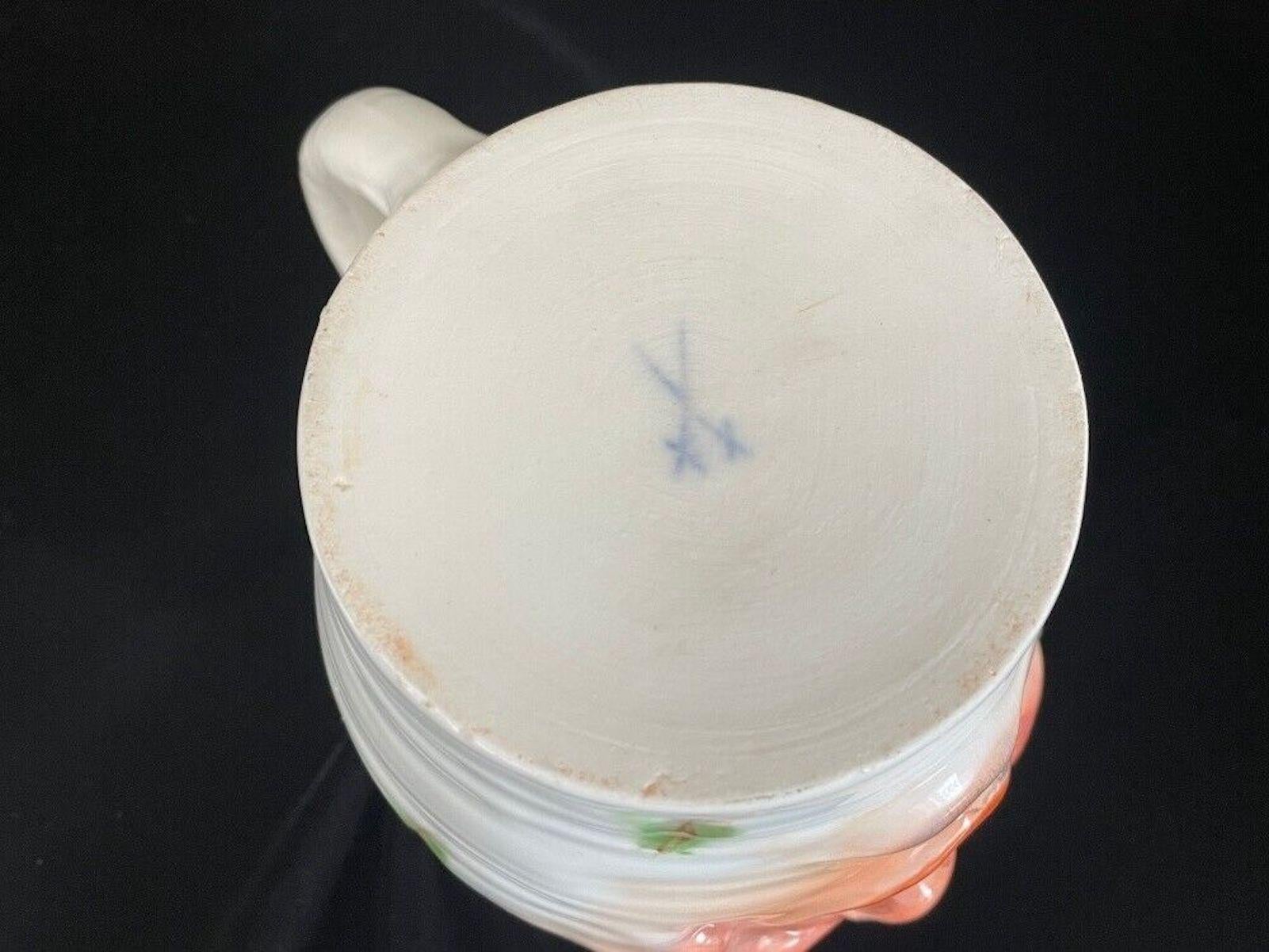 Porcelain Extremely Rare Meissen Beer Mug, Drunken Radish For Sale