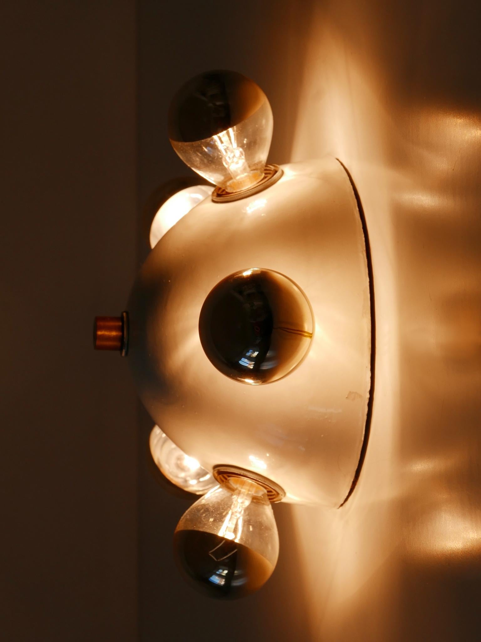Extremely Rare Mid-Century Modern Flush Mount or Wall Fixture Germany 1960s For Sale 12