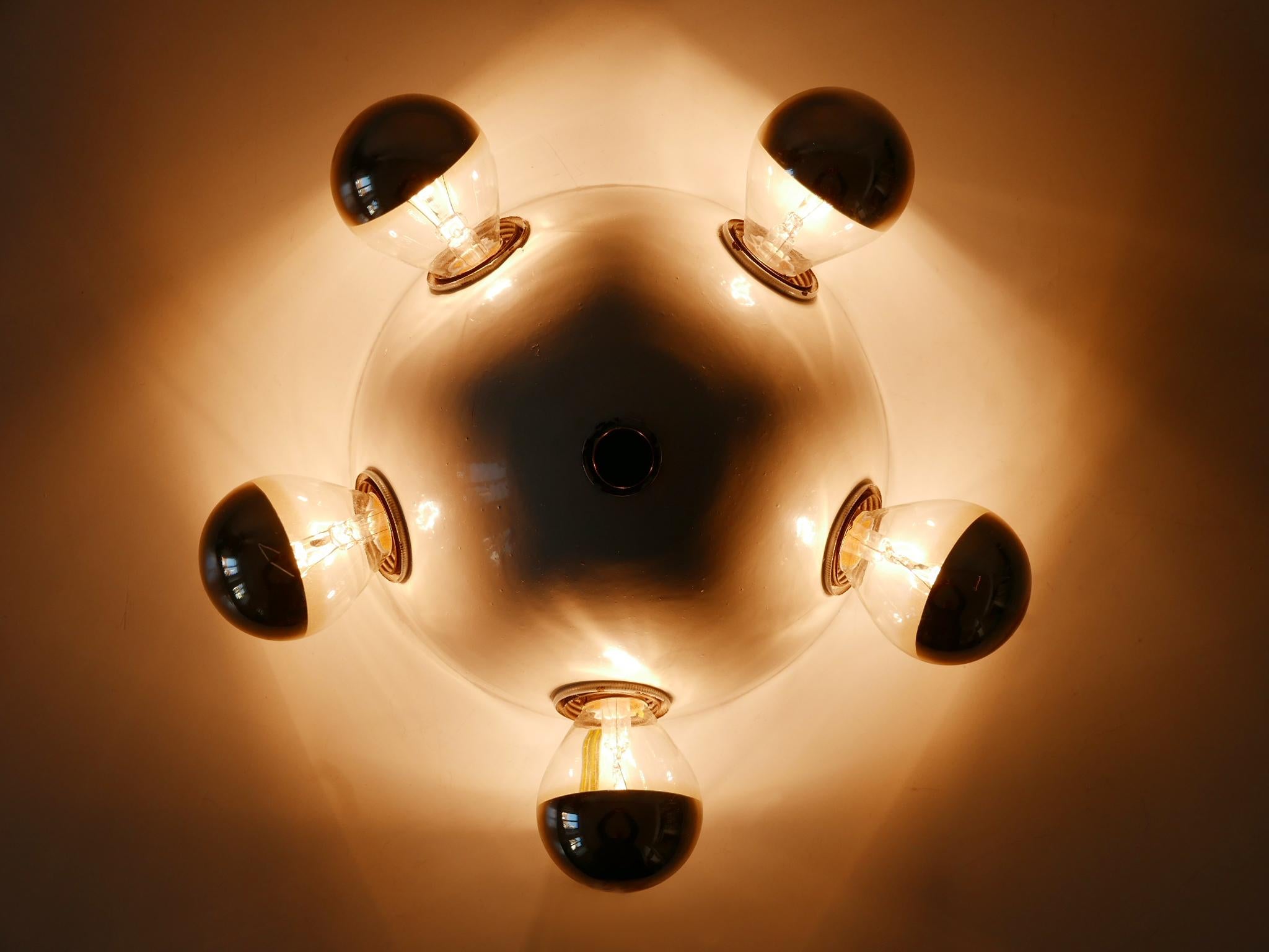Mid-20th Century Extremely Rare Mid-Century Modern Flush Mount or Wall Fixture Germany 1960s For Sale
