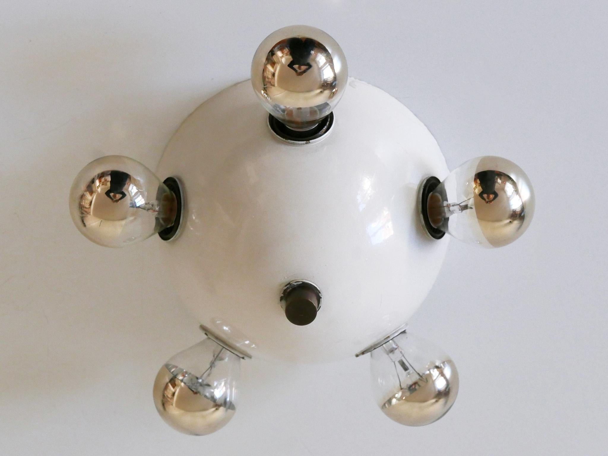 Metal Extremely Rare Mid-Century Modern Flush Mount or Wall Fixture Germany 1960s For Sale