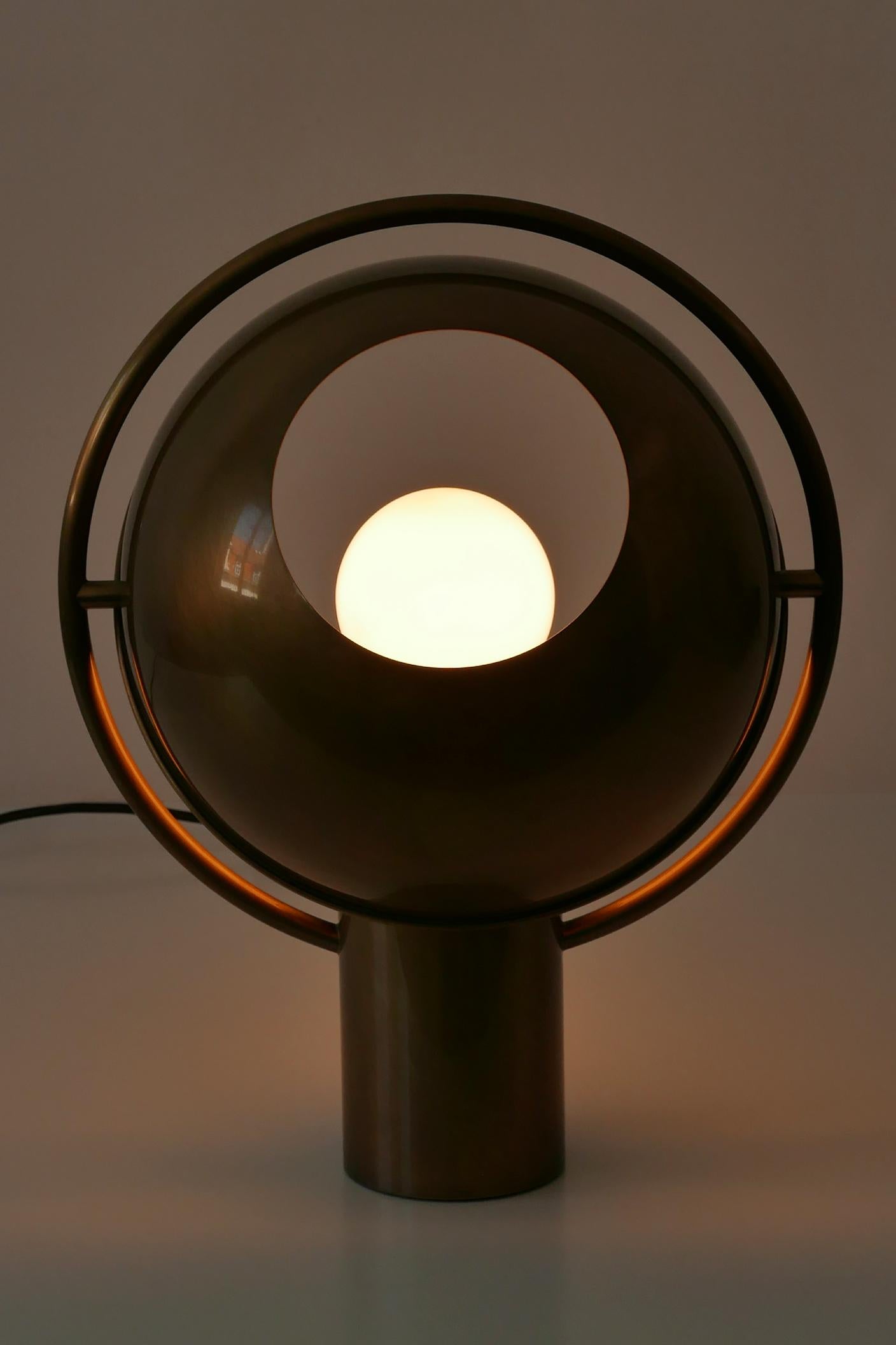 Extremely Rare Mid-Century Modern Table Lamp by Florian Schulz Germany 1970s For Sale 1