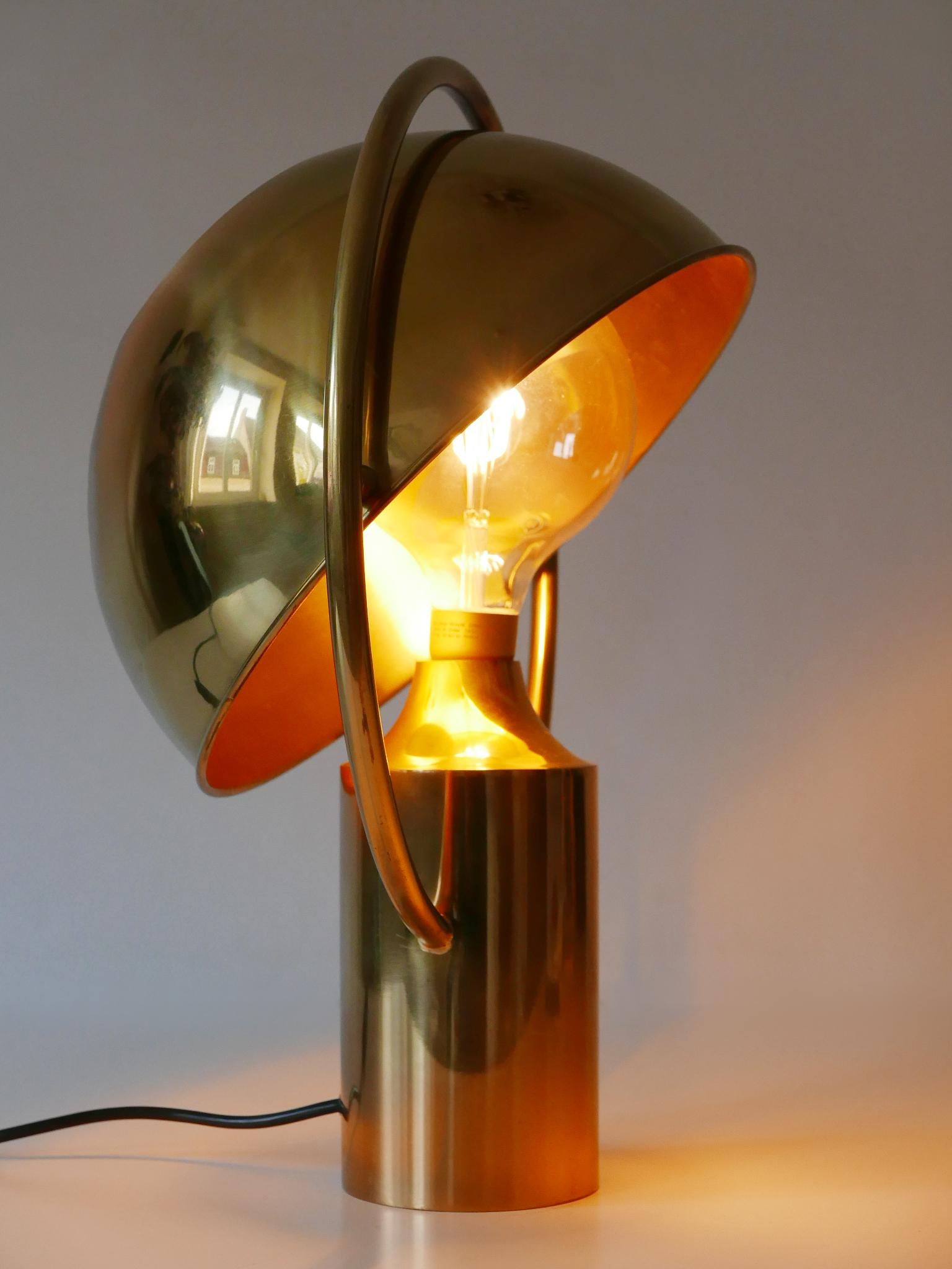 Äußerst seltene Mid-Century-Modern-Tischlampe von Florian Schulz Deutschland 1970er Jahre im Angebot 8
