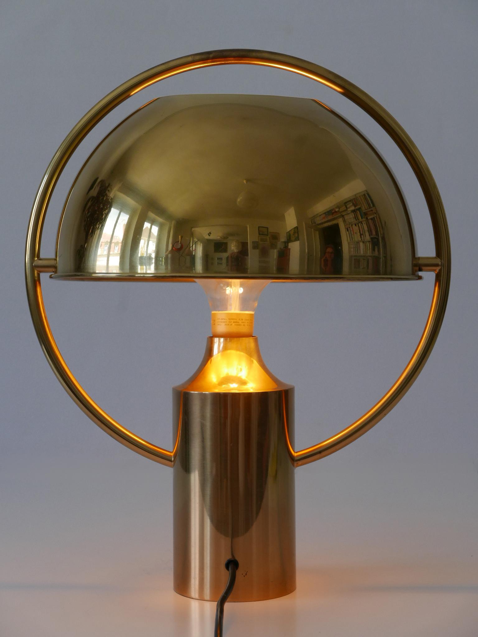 Äußerst seltene Mid-Century-Modern-Tischlampe von Florian Schulz Deutschland 1970er Jahre im Angebot 10