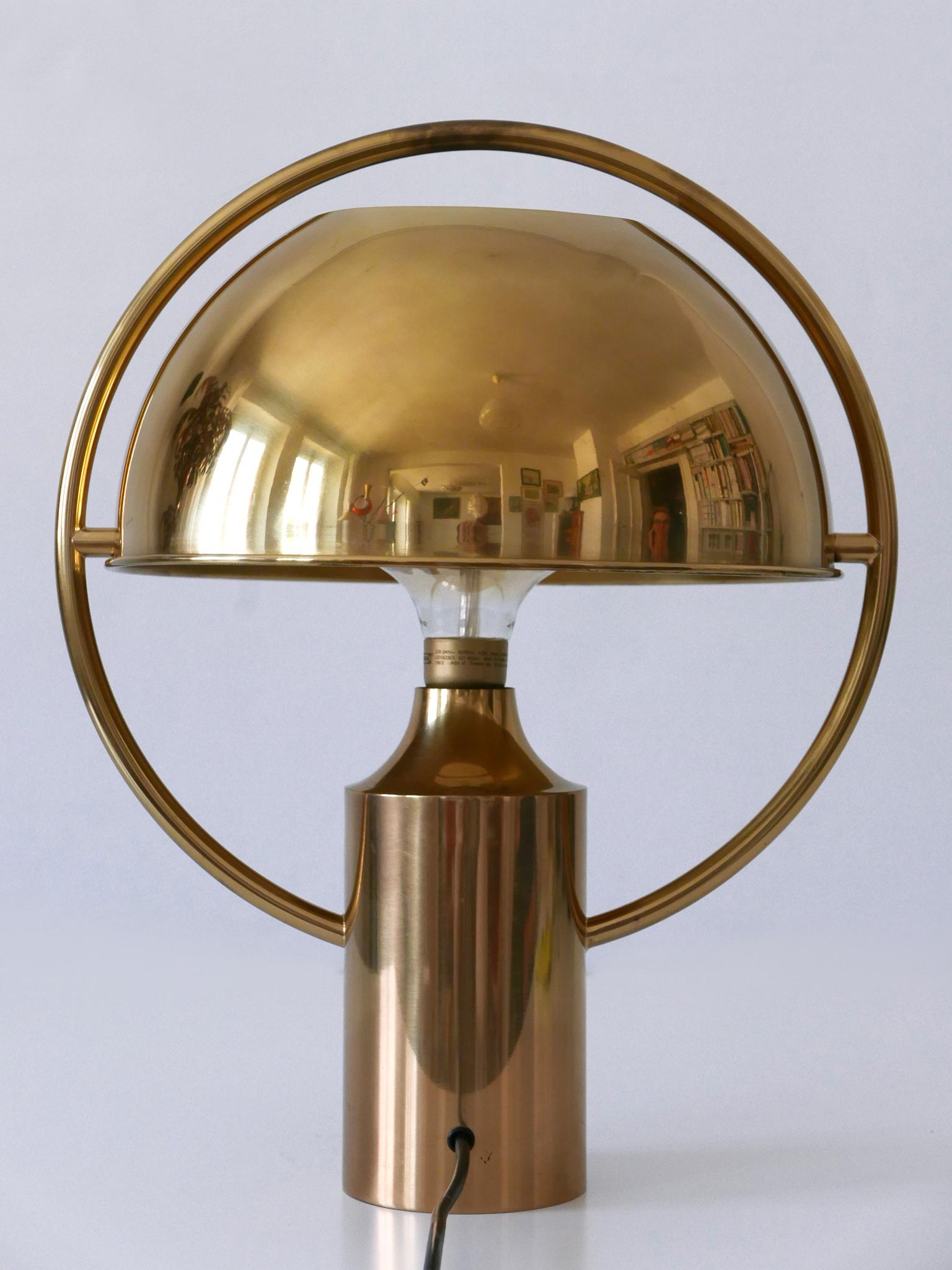 Äußerst seltene Mid-Century-Modern-Tischlampe von Florian Schulz Deutschland 1970er Jahre im Angebot 11