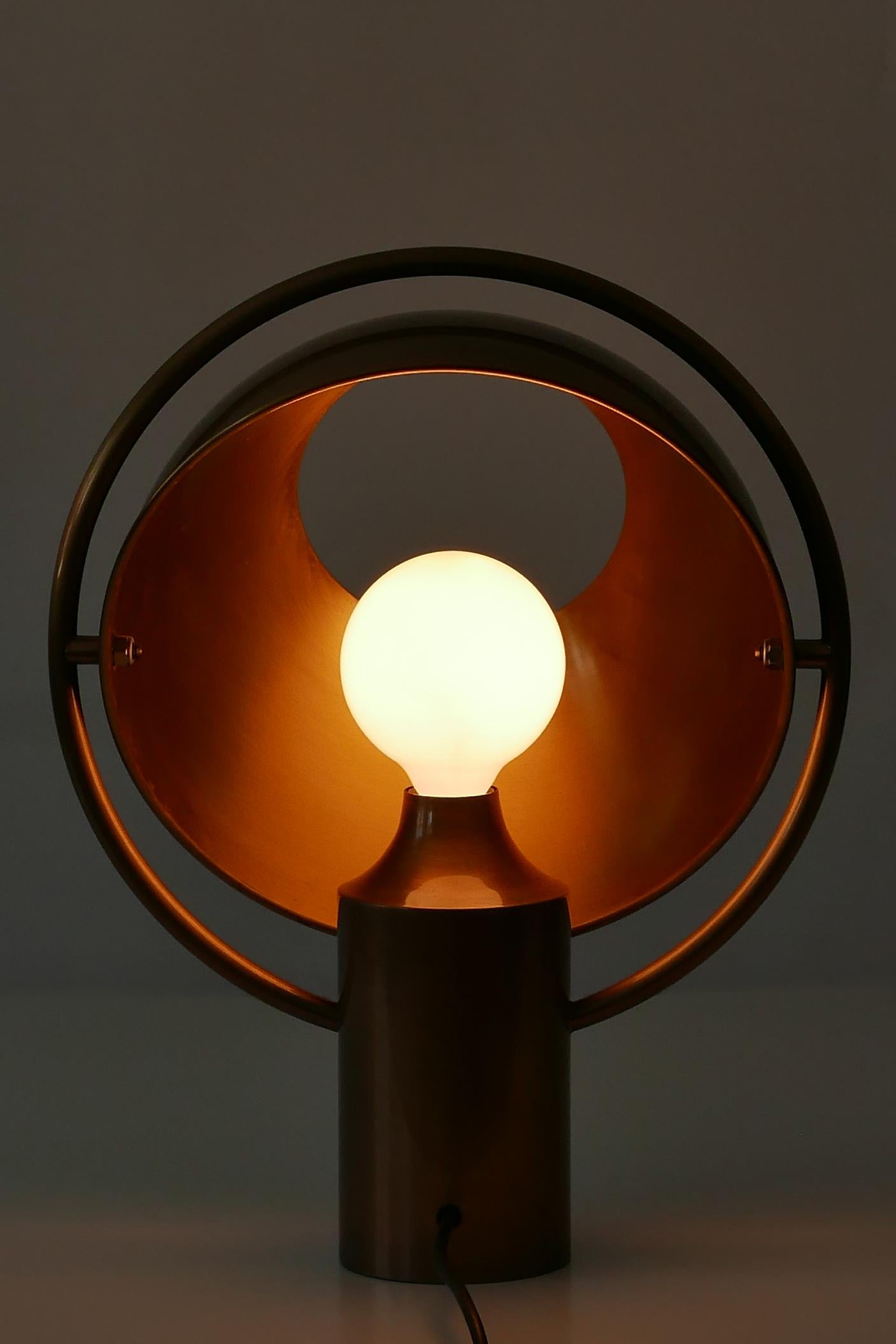 Polished Extremely Rare Mid-Century Modern Table Lamp by Florian Schulz Germany 1970s For Sale