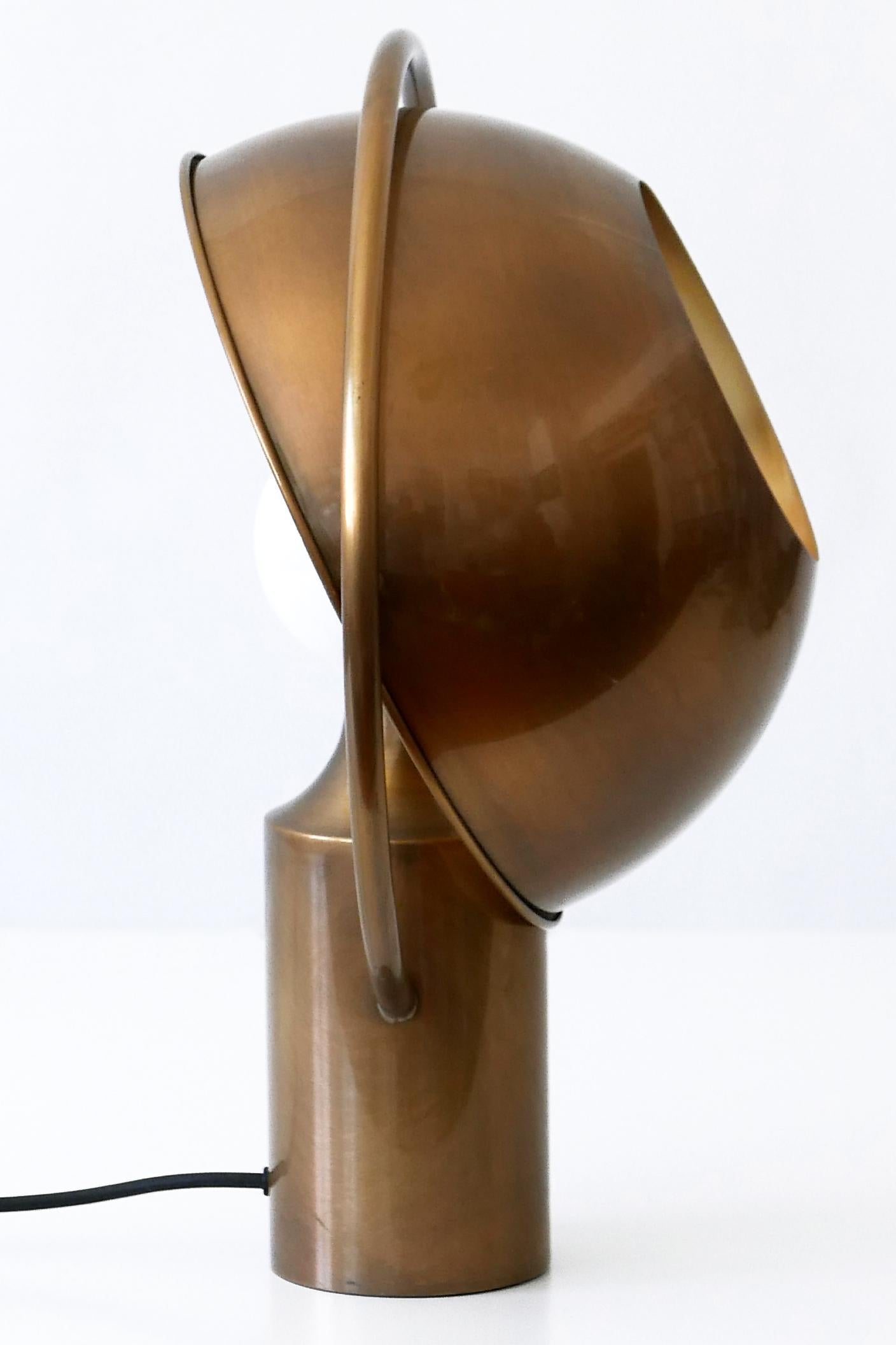 Late 20th Century Extremely Rare Mid-Century Modern Table Lamp by Florian Schulz Germany 1970s For Sale