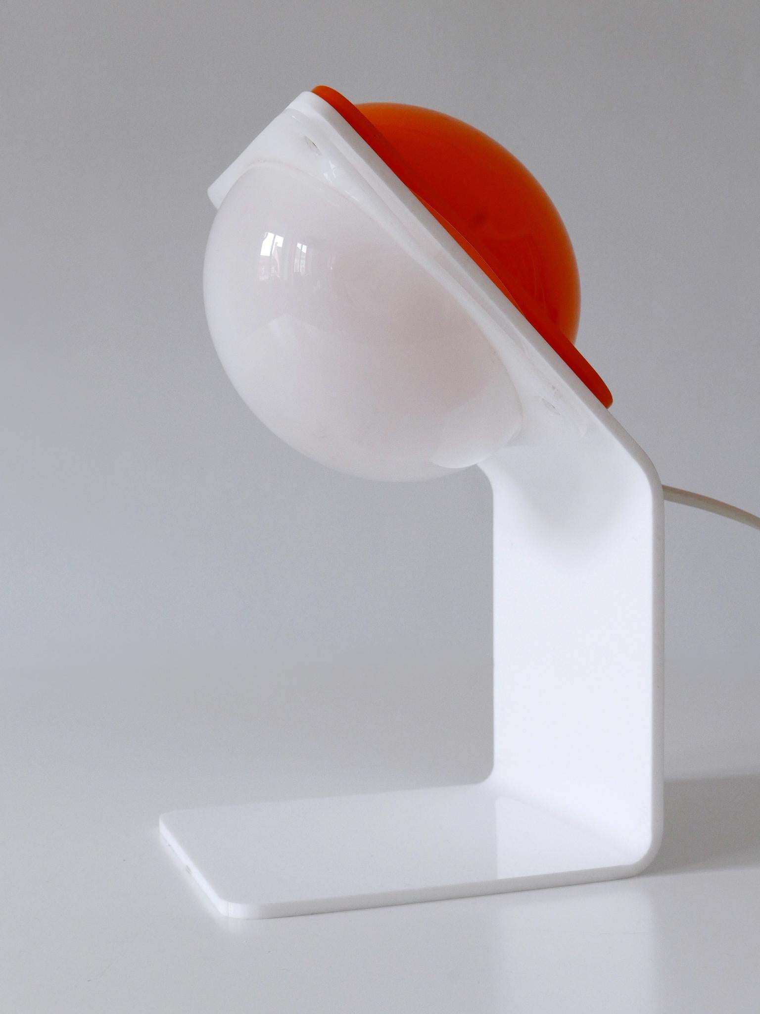 Extremely Rare Mid-Century Modern Table Lamp by Harvey Guzzini Italy 1970s For Sale 5