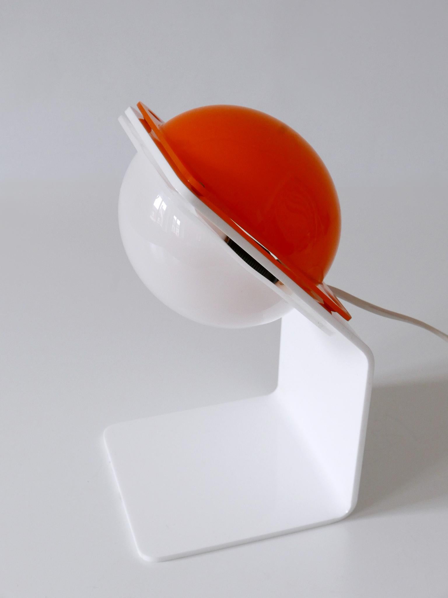 Extremely Rare Mid-Century Modern Table Lamp by Harvey Guzzini Italy 1970s For Sale 7