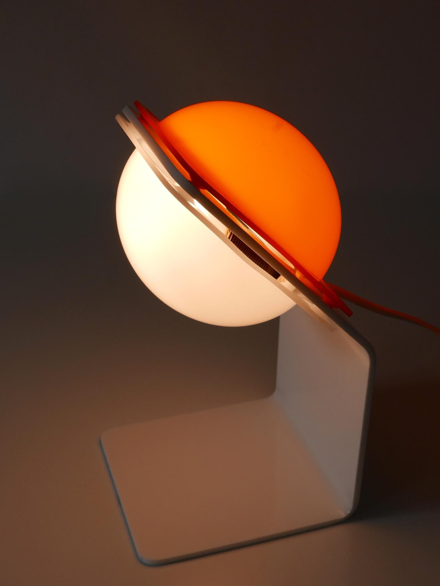 Extremely Rare Mid-Century Modern Table Lamp by Harvey Guzzini Italy 1970s For Sale 8