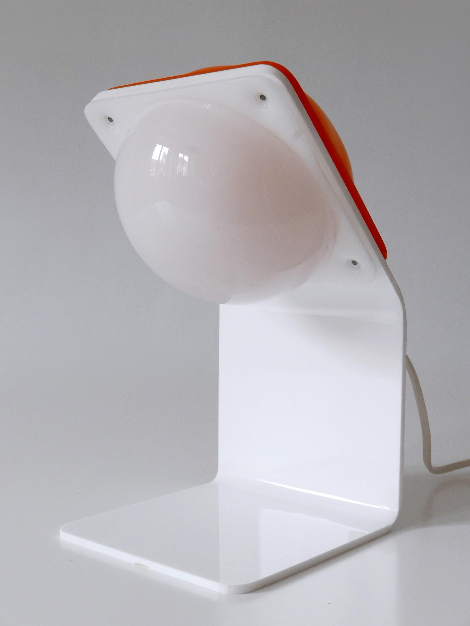 Extremely Rare Mid-Century Modern Table Lamp by Harvey Guzzini Italy 1970s For Sale 9