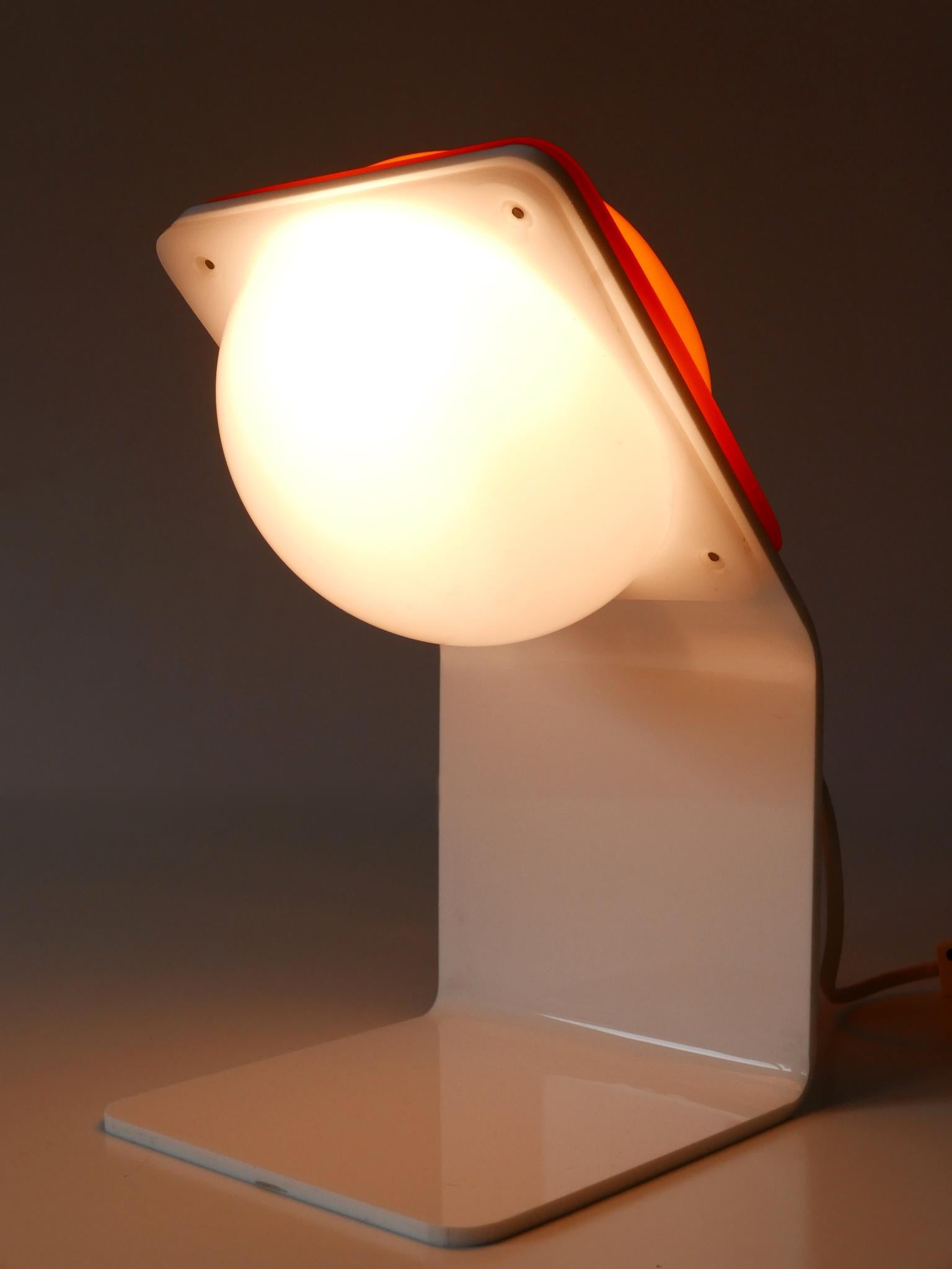 Extremely Rare Mid-Century Modern Table Lamp by Harvey Guzzini Italy 1970s For Sale 10