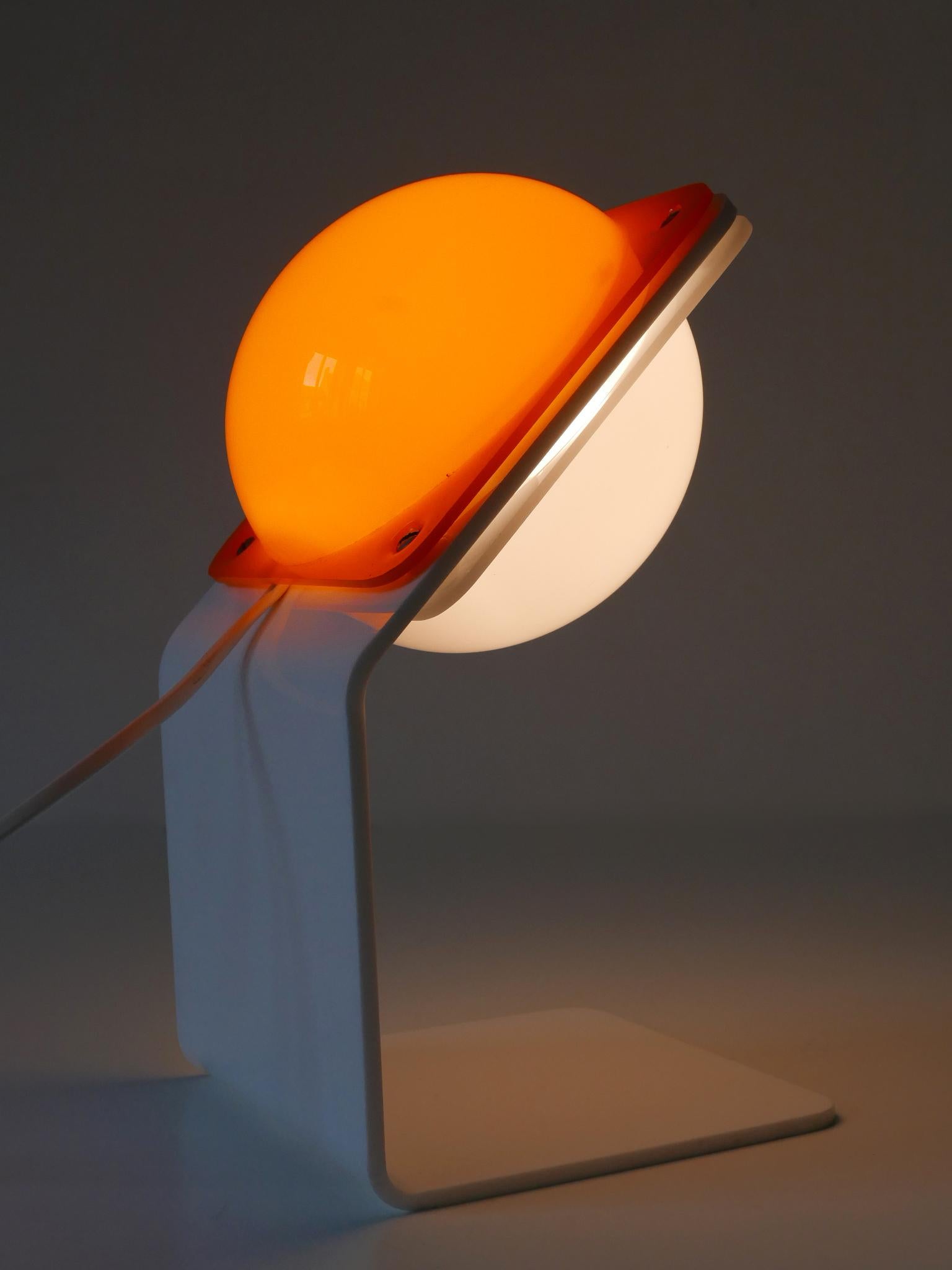 Extremely Rare Mid-Century Modern Table Lamp by Harvey Guzzini Italy 1970s In Good Condition For Sale In Munich, DE