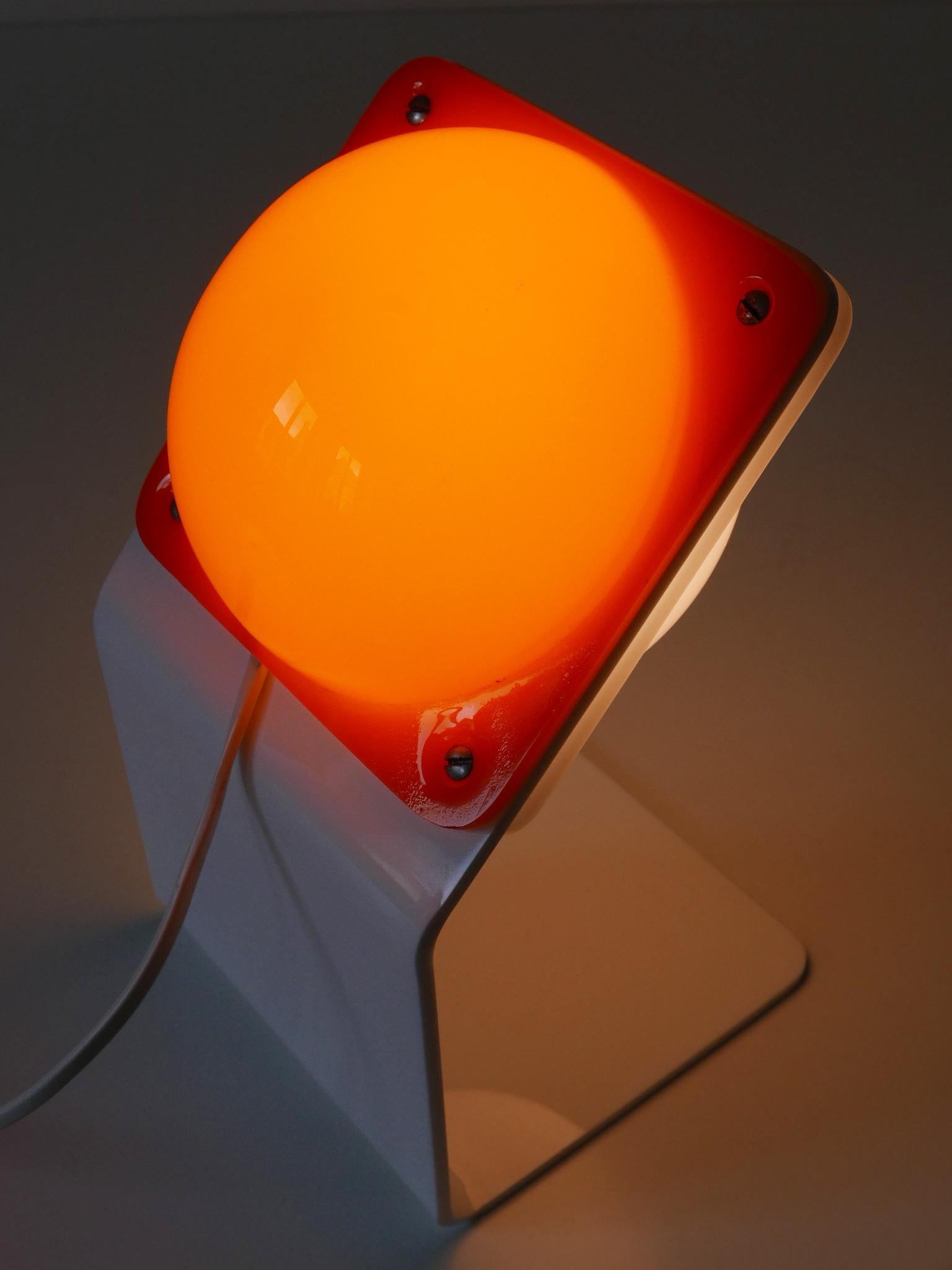 Lucite Extremely Rare Mid-Century Modern Table Lamp by Harvey Guzzini Italy 1970s For Sale